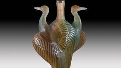 Daum Crystal Heron Lamp