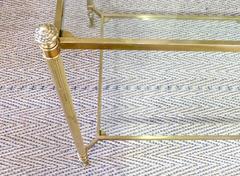 Matched Pair of Spanish Brass Console Tables