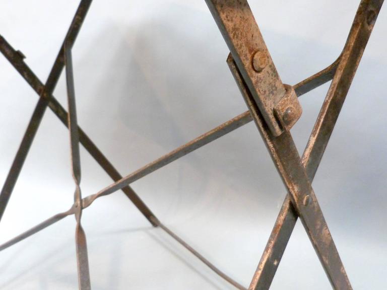 French Steel Industrial Style Side Table For Sale at 1stDibs