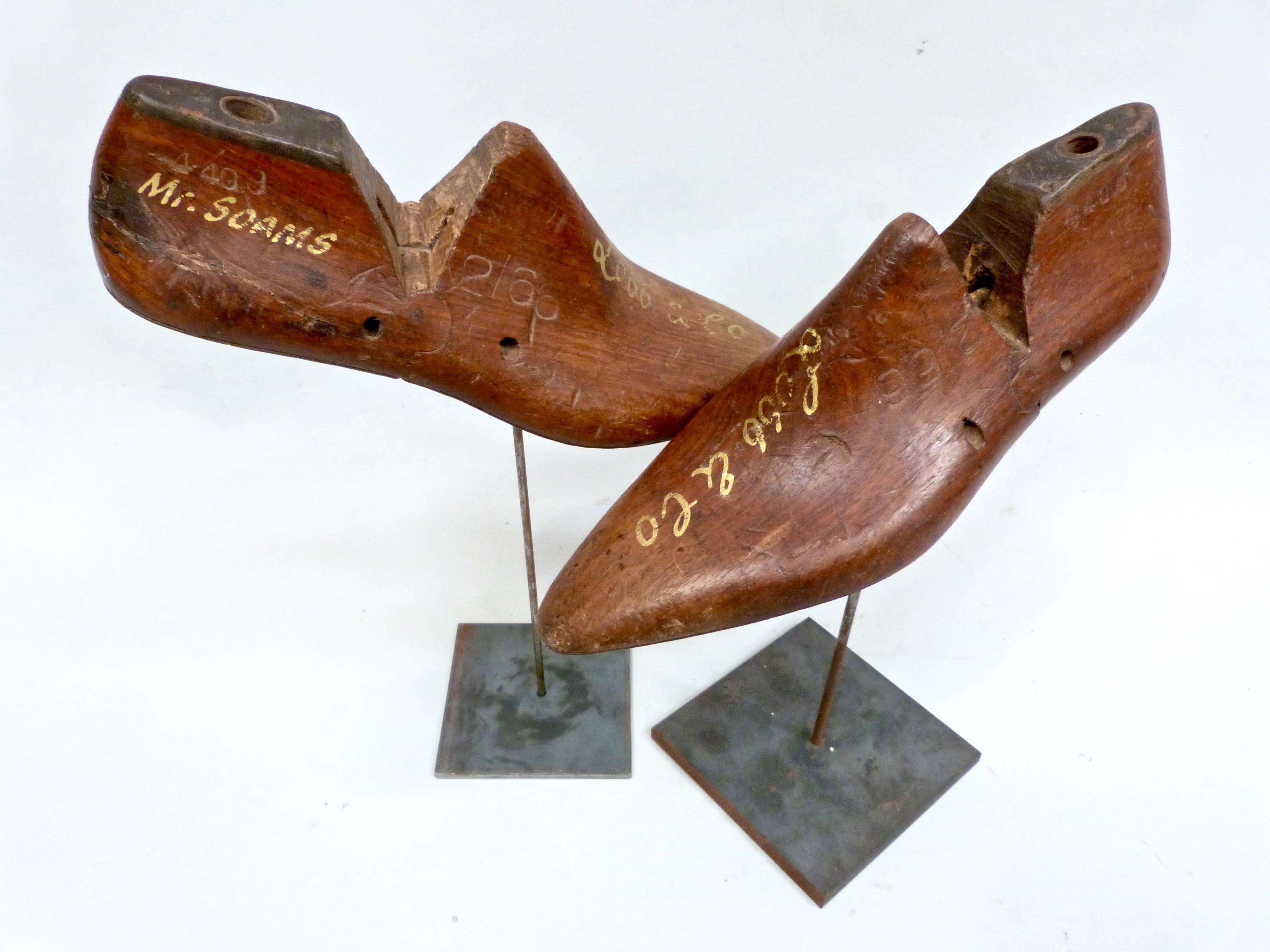 Collection of Lobb & Co. Shoe Moulds on a Stand For Sale 2