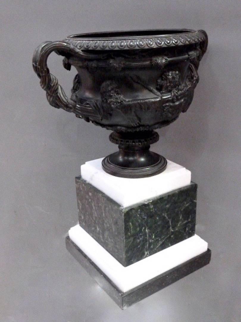 French Bronze Reduction of the Warwick Vase For Sale