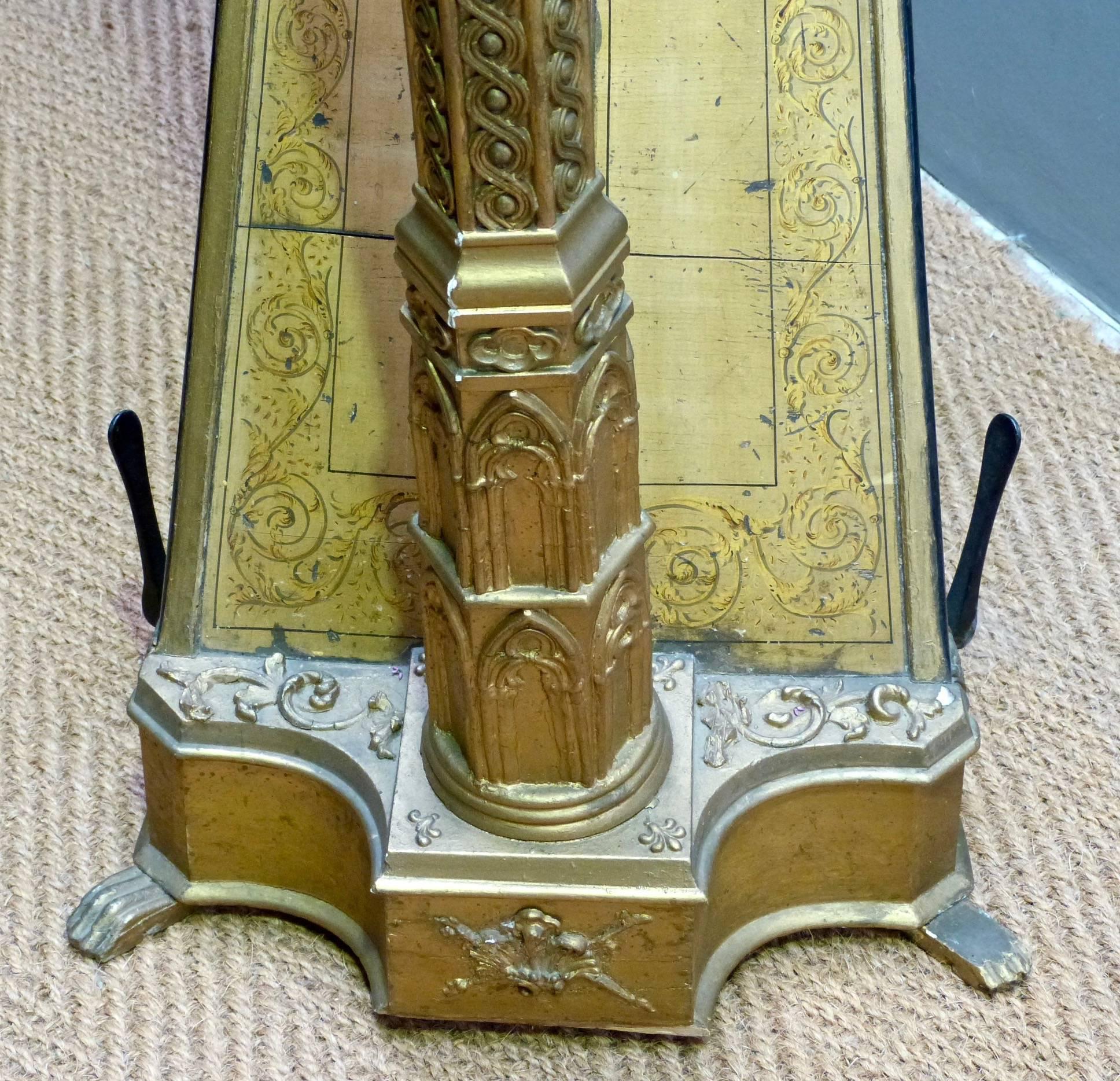 Giltwood 19th Century Gilt Harp by Johann Andreas Stumpff