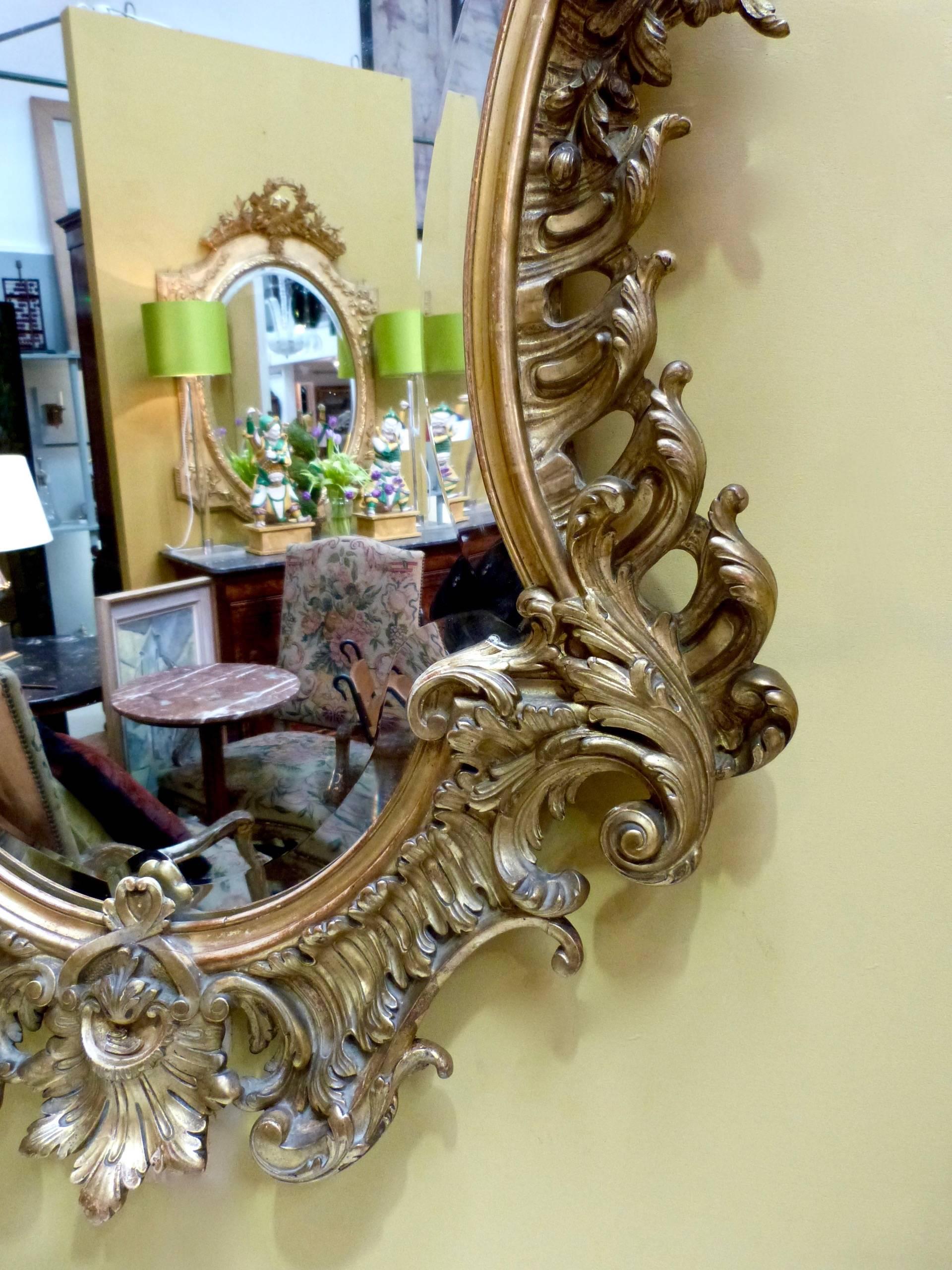 Late 19th Century Matching Console and Mirror For Sale