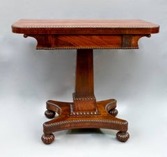 Pair of Late Regency Rosewood Card Tables