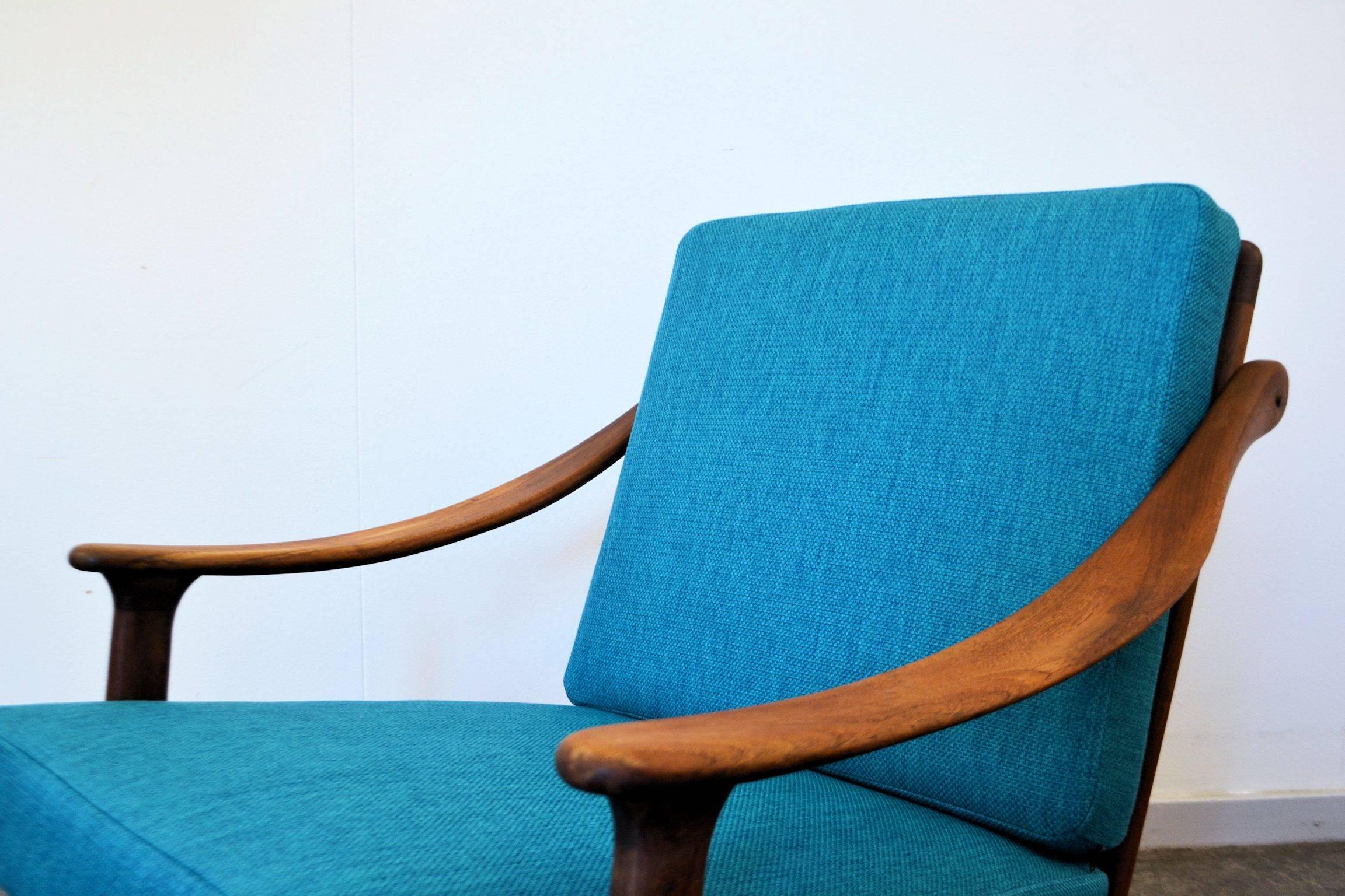 Danish Arne Hovmand Olsen Teak Lounge Chair For Sale
