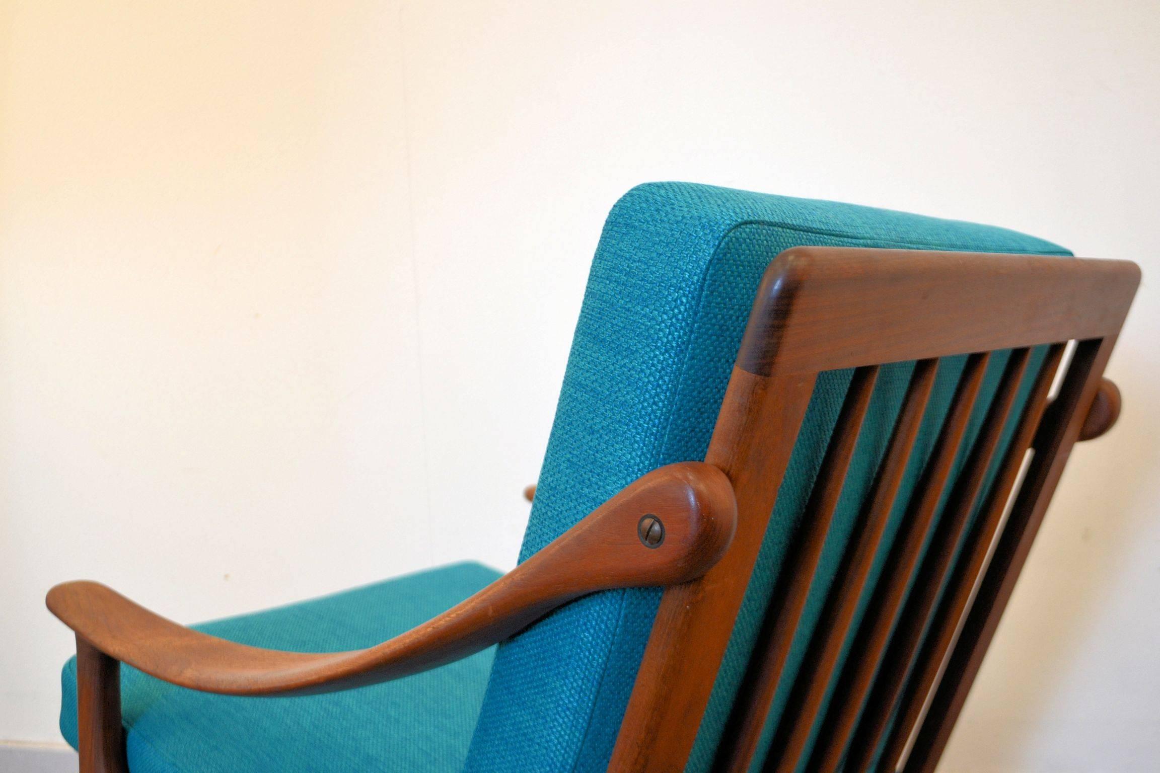 Arne Hovmand Olsen Teak Lounge Chair In Good Condition For Sale In Panningen, N-Limburg