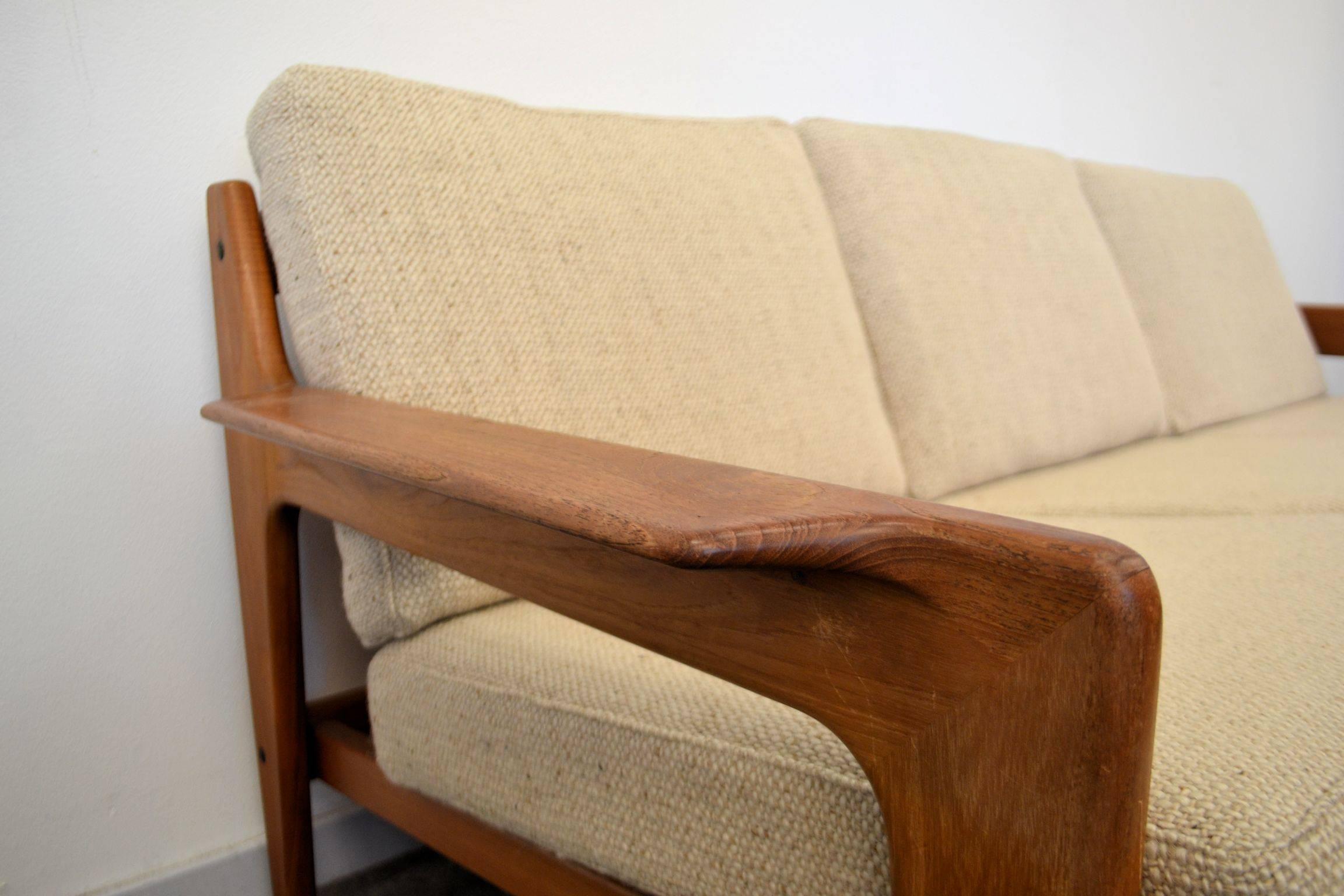 Scandinavian Modern Danish Modern Arne Wahl Iversen Three-Seat Sofa For Sale