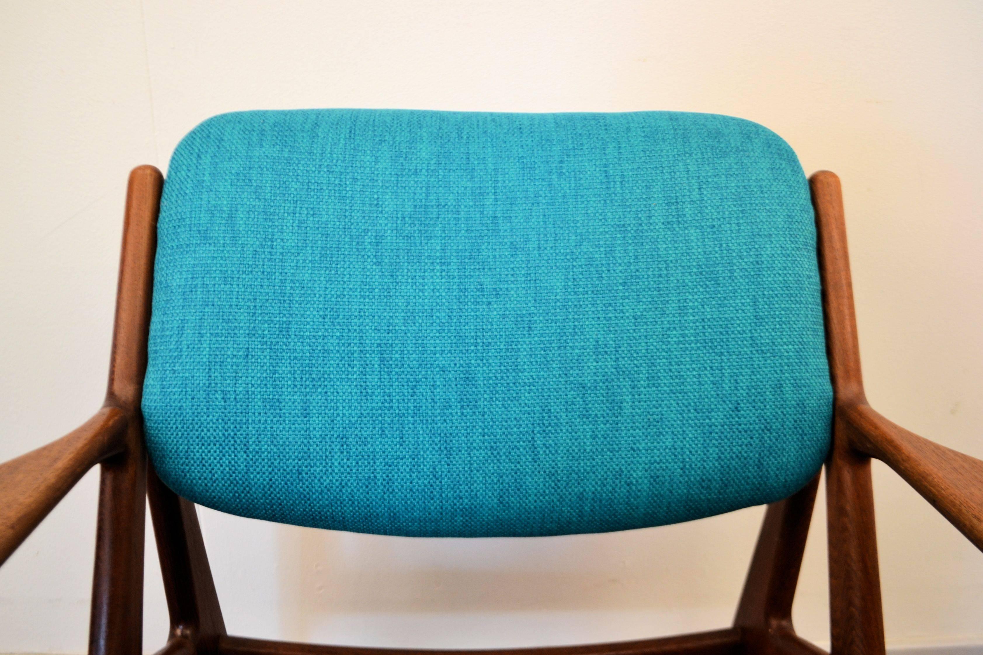 Fabric Arne Vodder Teak Lounge Chair For Sale