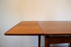 Poul Hundevad Teak Card Table with Extension Leaves