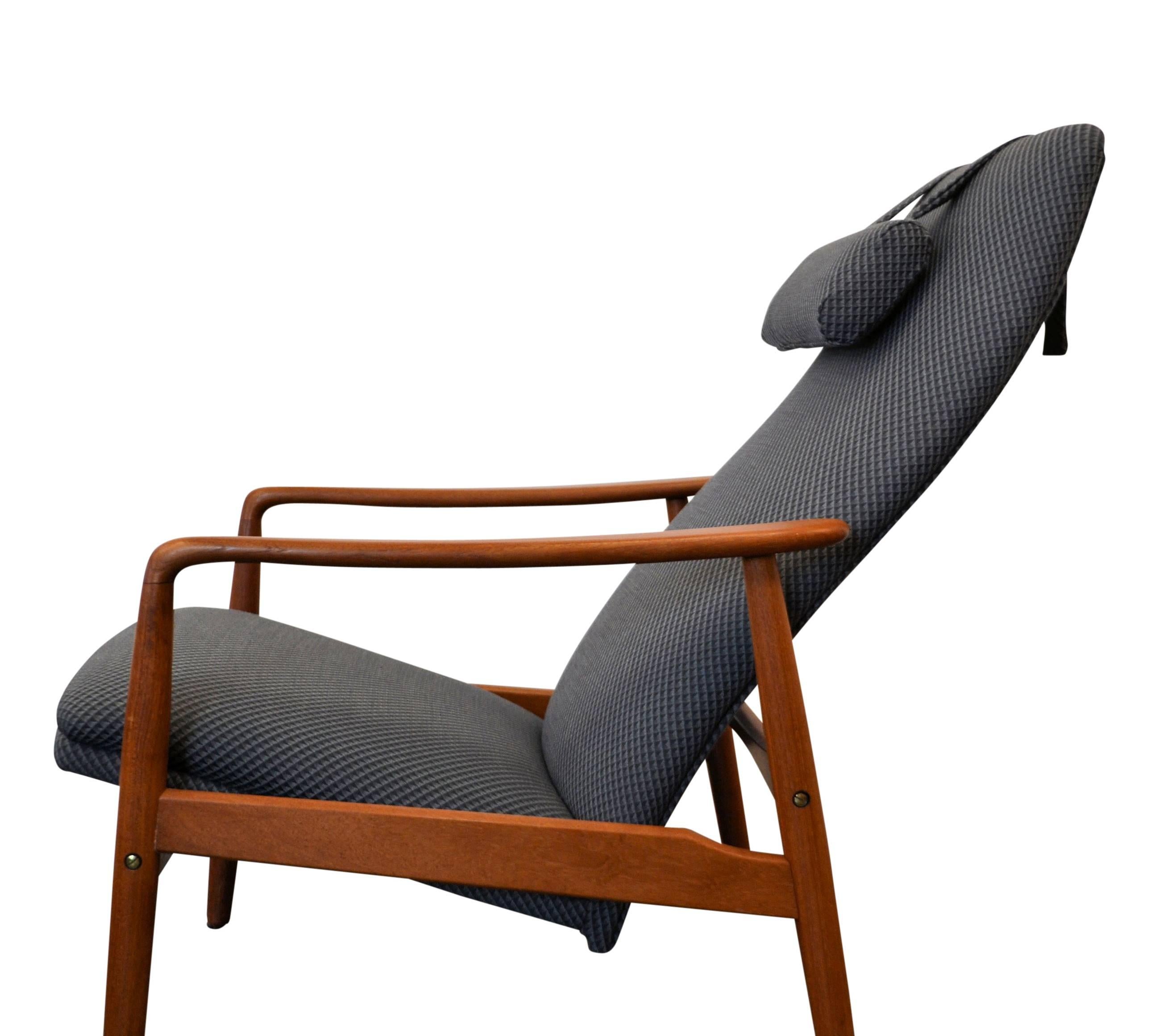Søren Ladefoged Teak Easy Chair and Ottoman For Sale 1