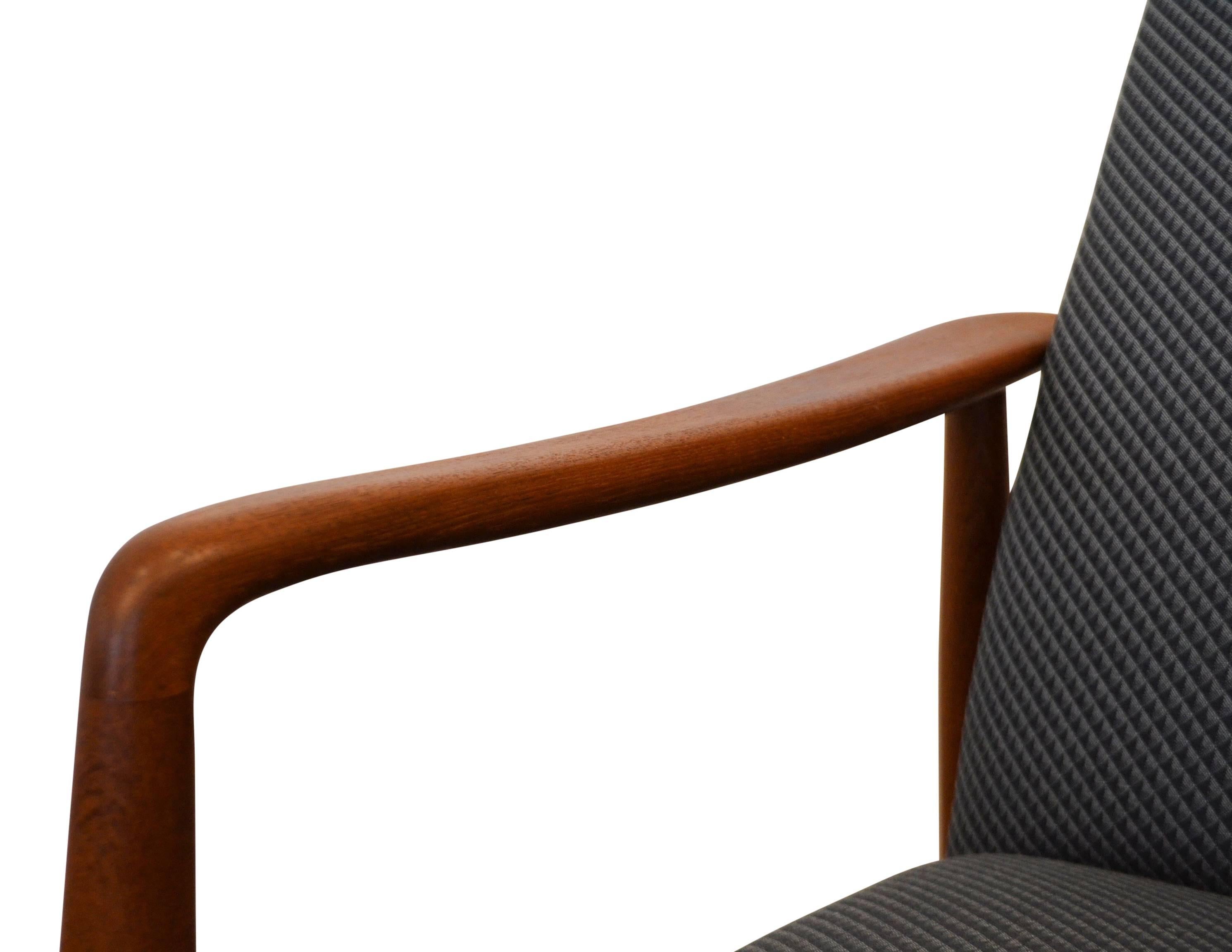 Mid-20th Century Søren Ladefoged Teak Easy Chair and Ottoman For Sale