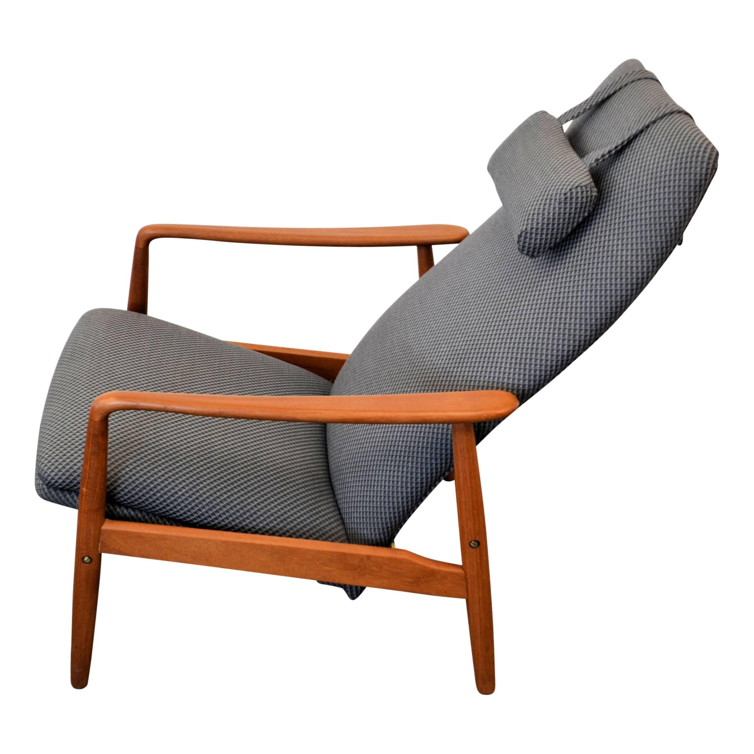 Søren Ladefoged Teak Easy Chair and Ottoman For Sale 2
