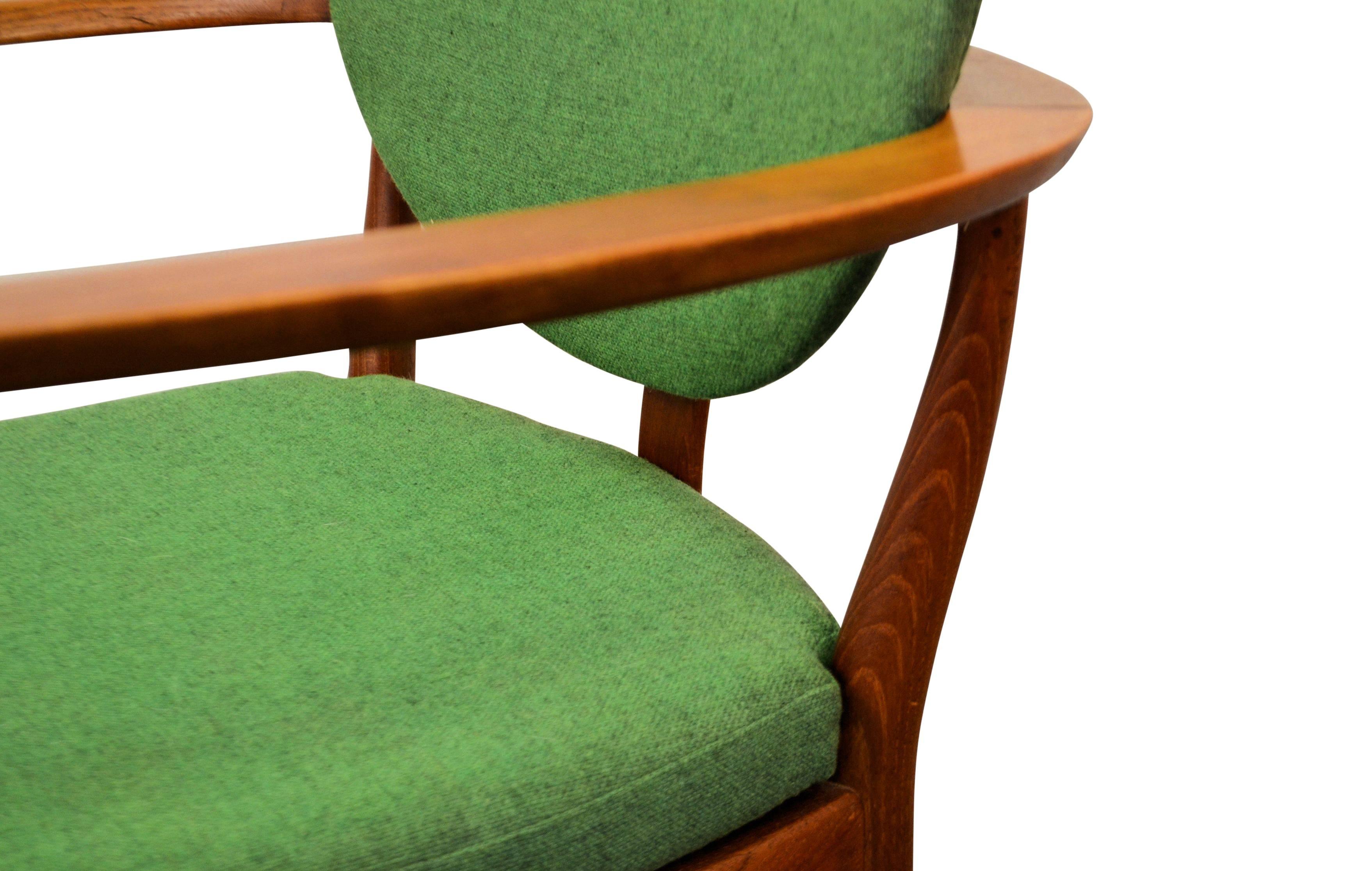 Mid-Century Modern Danish Design Teak Armrest Chairs, Set of Two For Sale 2