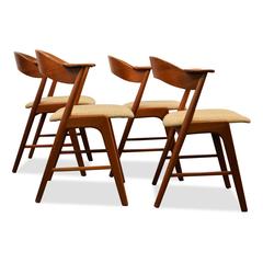 Kai Kristiansen Teak Armrest Dining Chairs