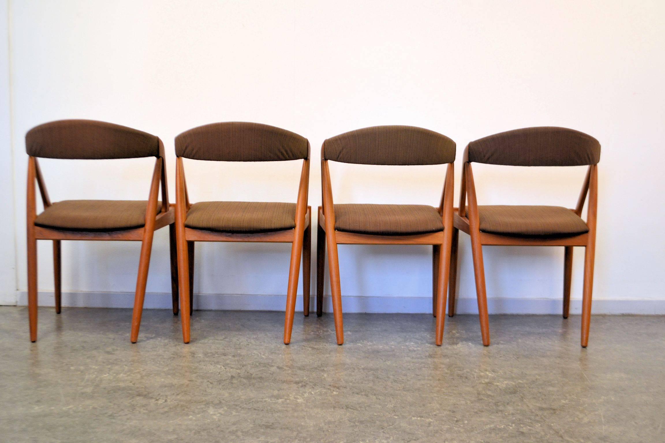 Scandinavian Modern Kai Kristiansen Teak Dining Chairs Model 31, Set of Four