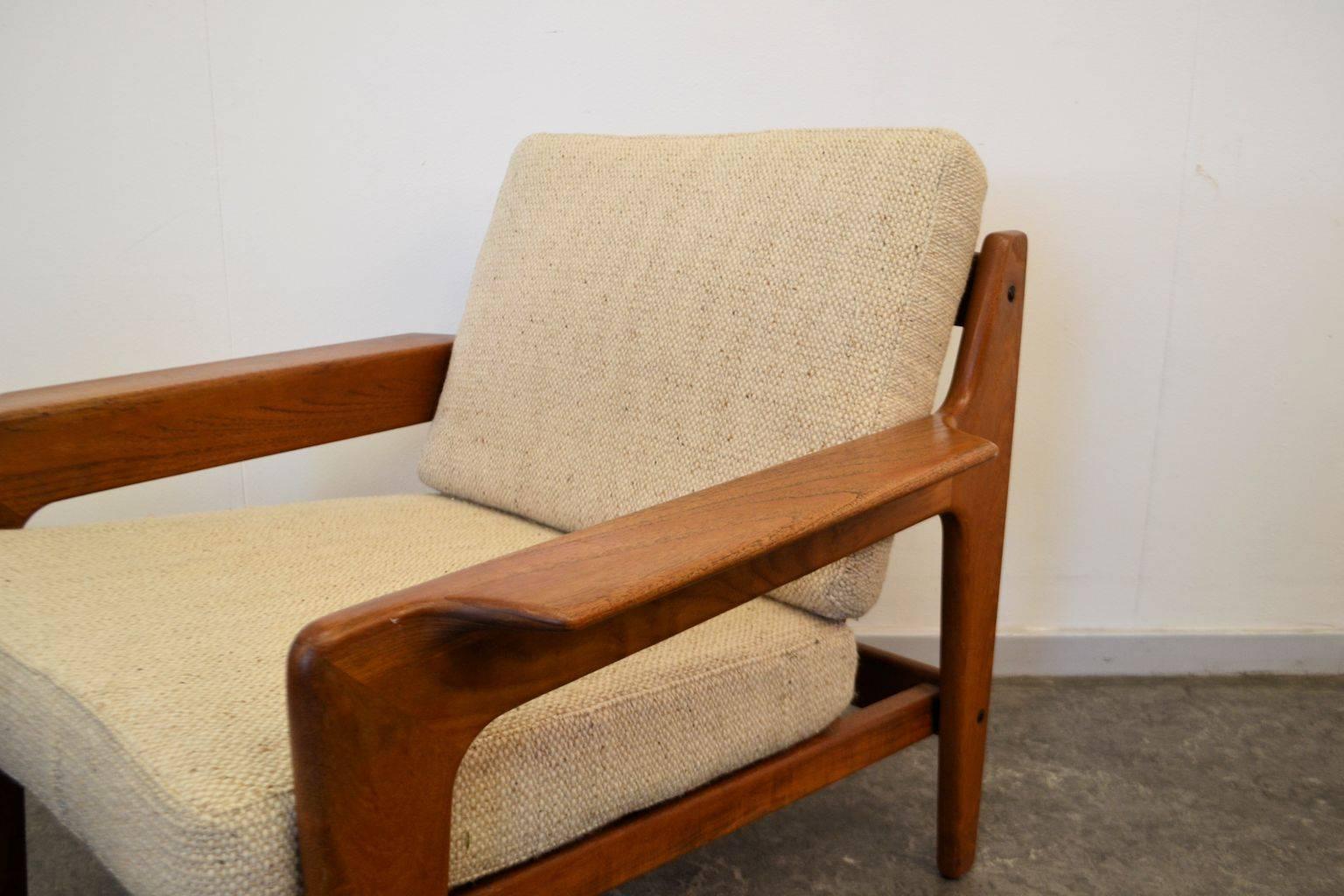 Scandinavian Modern Arne Wahl Iversen Teak Lounge Chairs, Set of Two