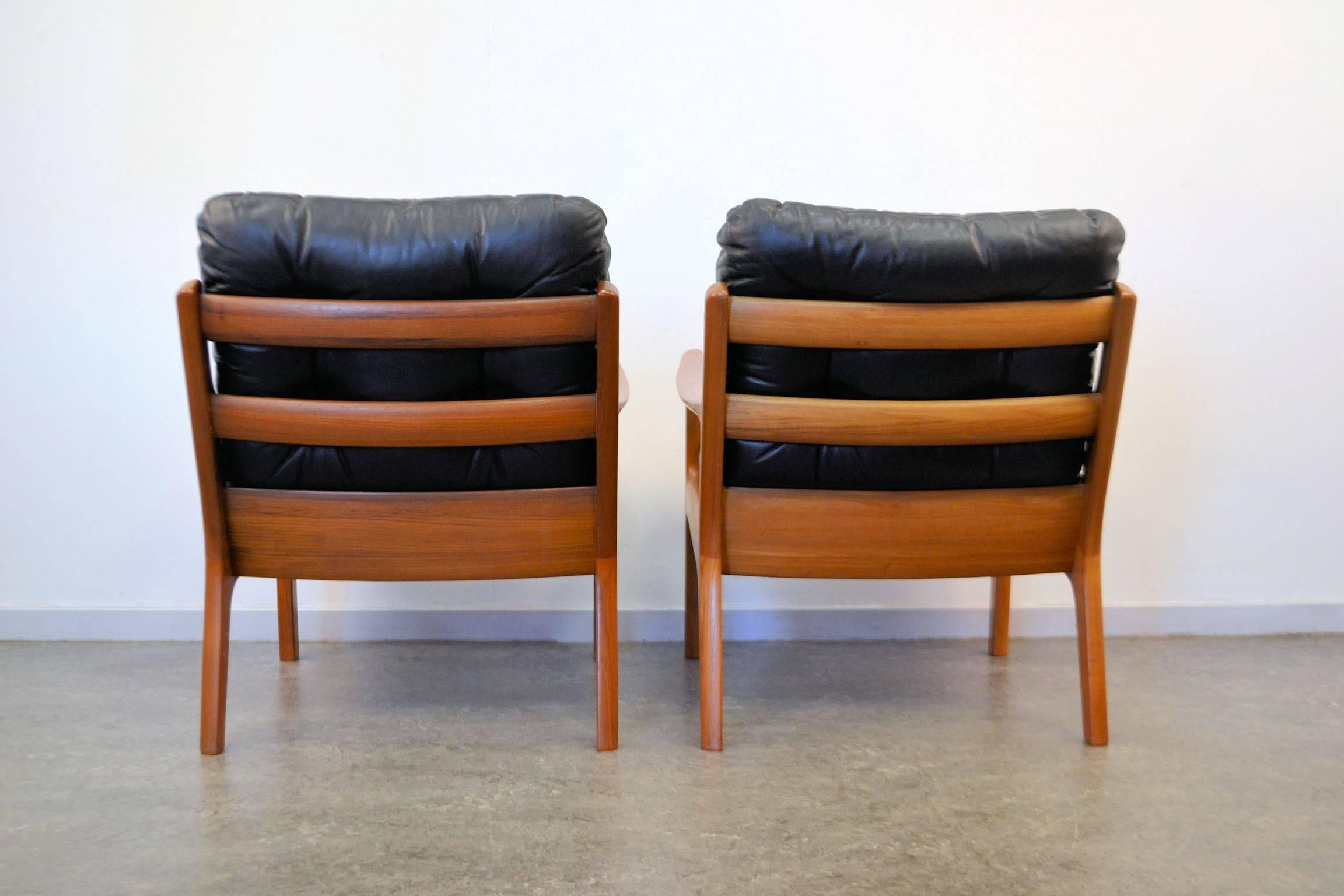 Danish Ole Wanscher Senator Teak Chairs, Set of Two For Sale