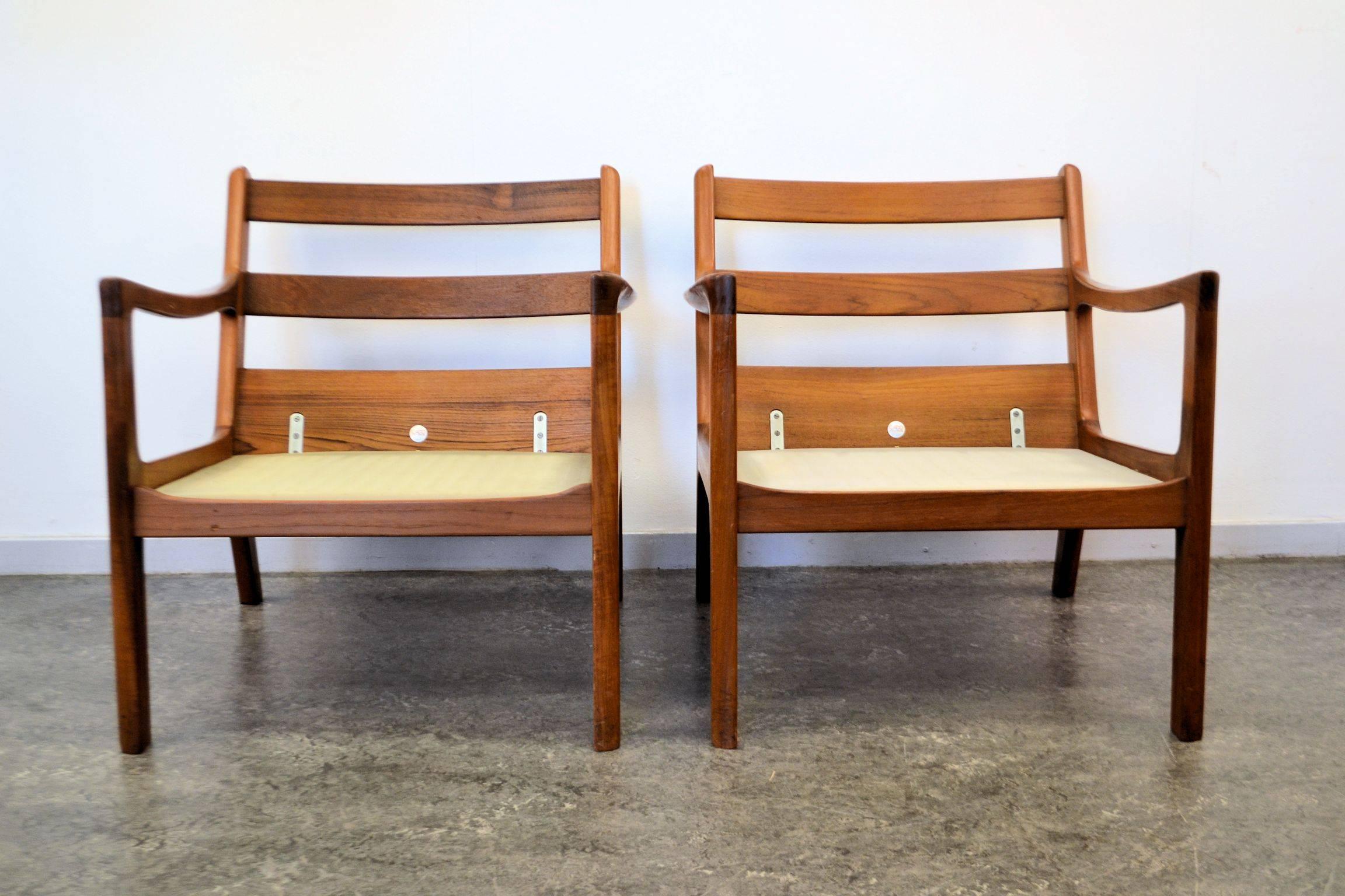 20th Century Ole Wanscher Senator Teak Chairs, Set of Two For Sale