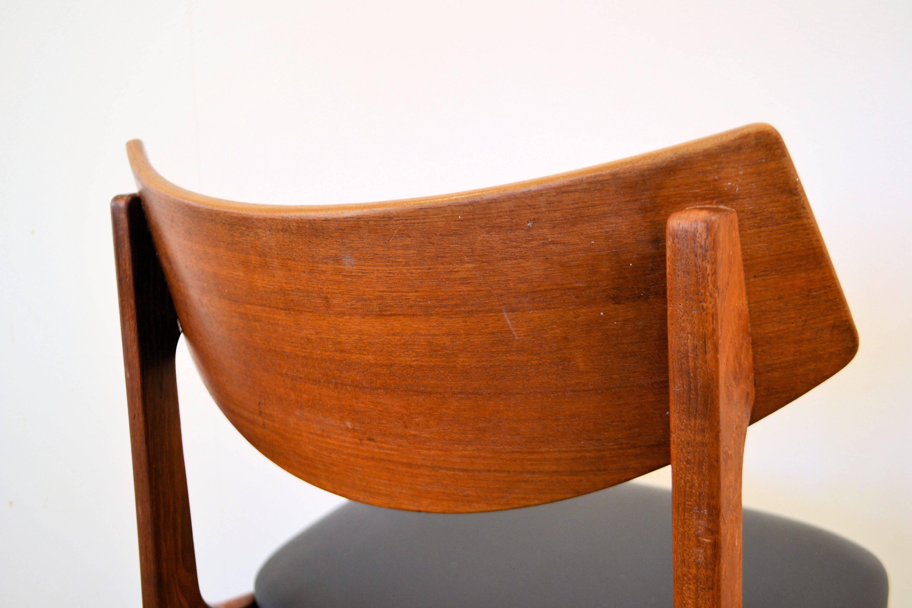 Danish Funder Schmidt & Madsen Teak Dining Chairs, Set of Four For Sale
