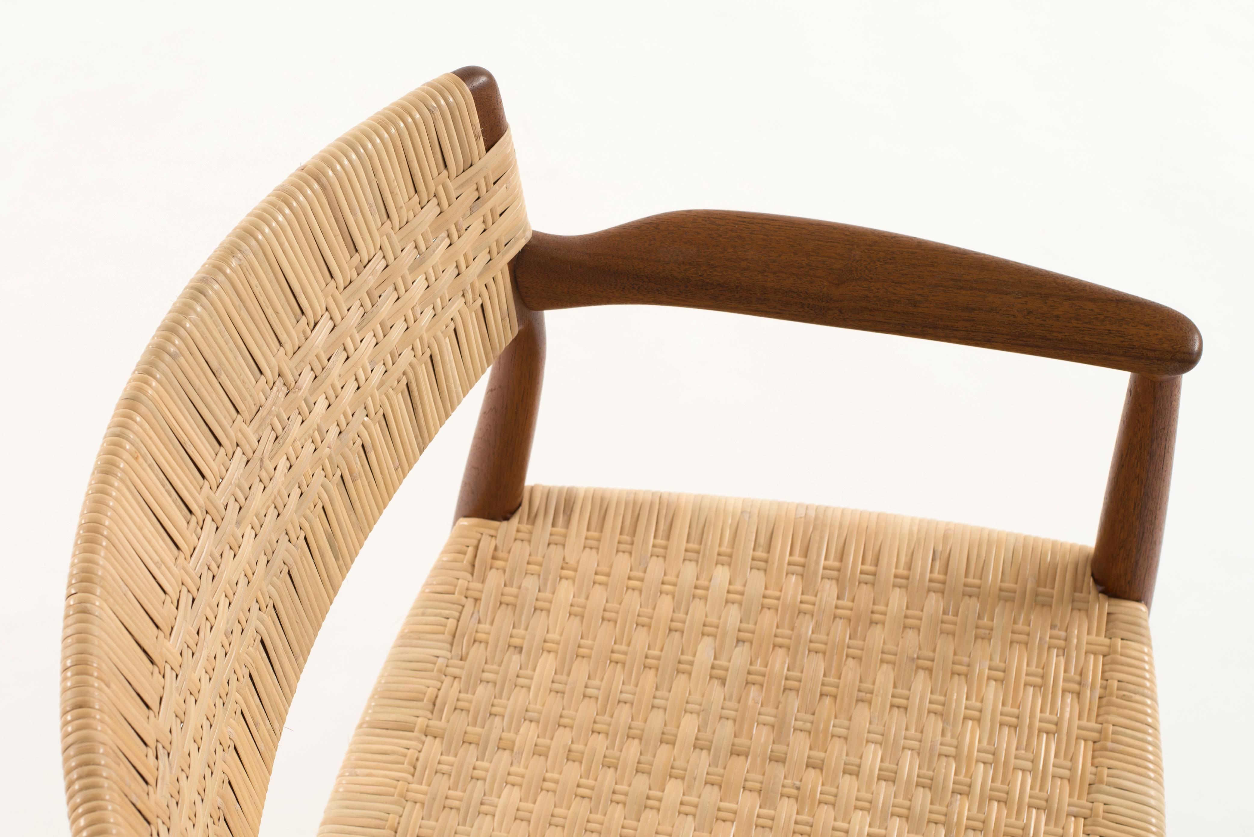 Danish Pair of Armchairs by Ejner Larsen & Aksel Bender Madsen for Willy Beck