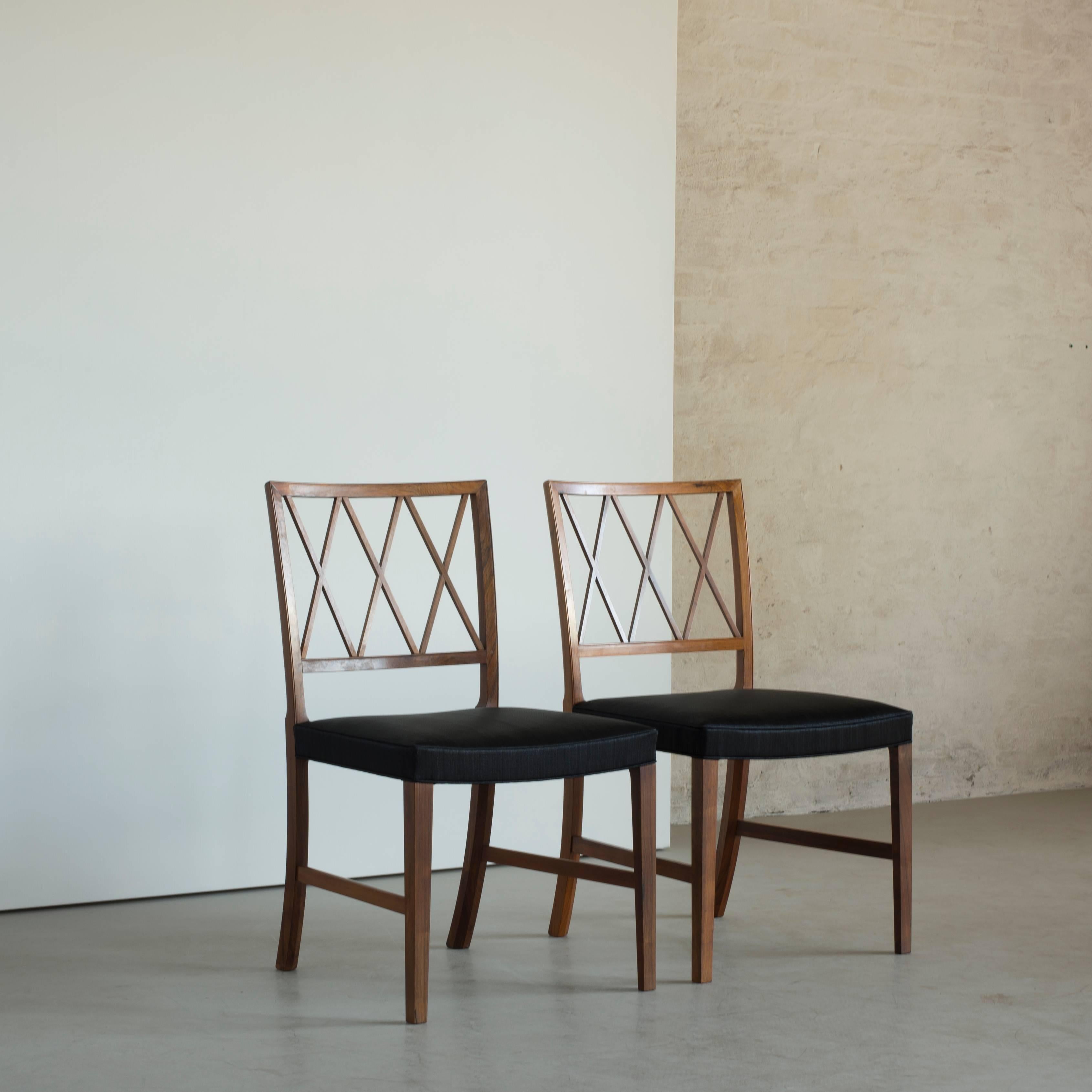 Scandinavian Modern Set of Six Ole Wanscher Dining Chairs for A. J. Iversen
