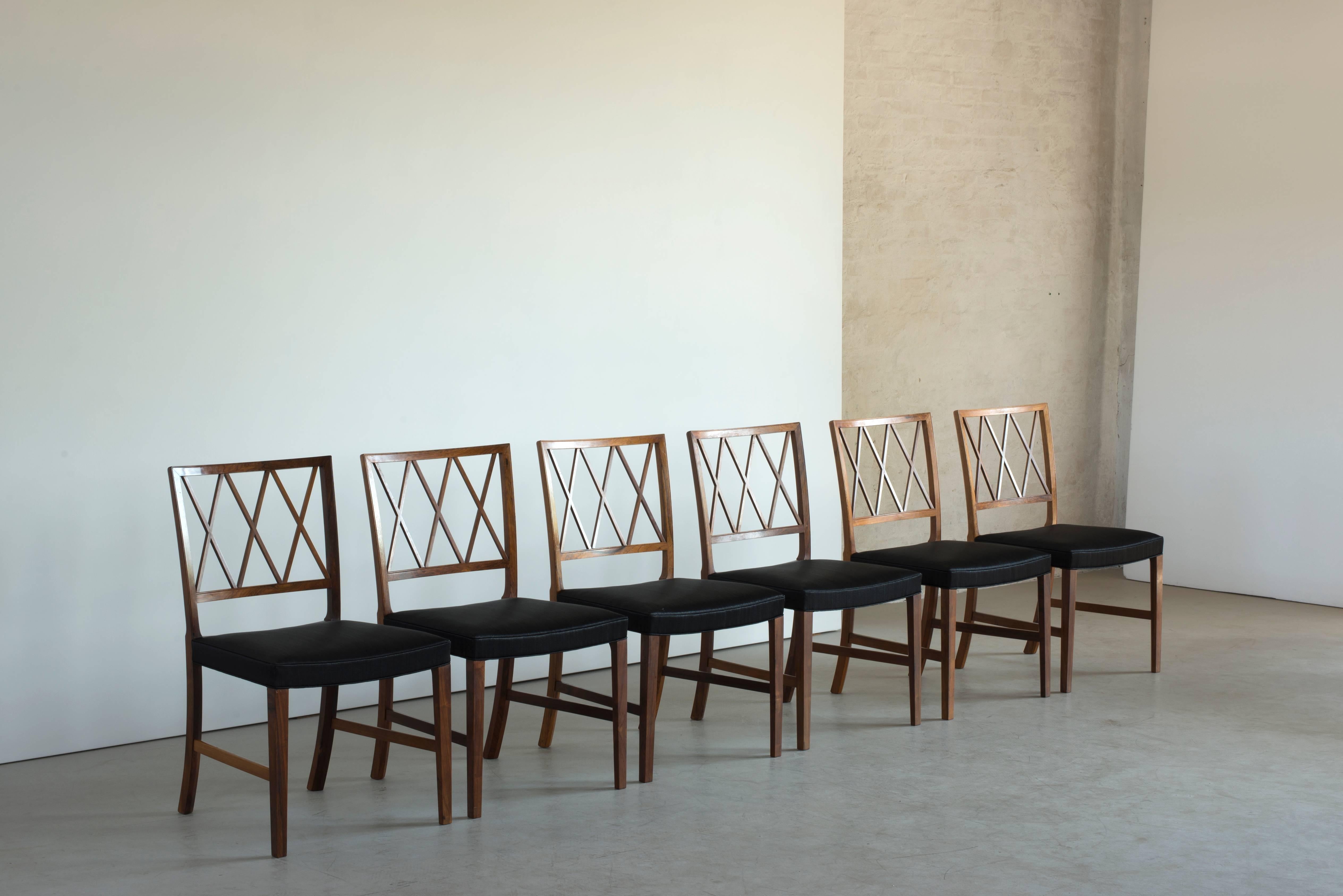 20th Century Set of Six Ole Wanscher Dining Chairs for A. J. Iversen