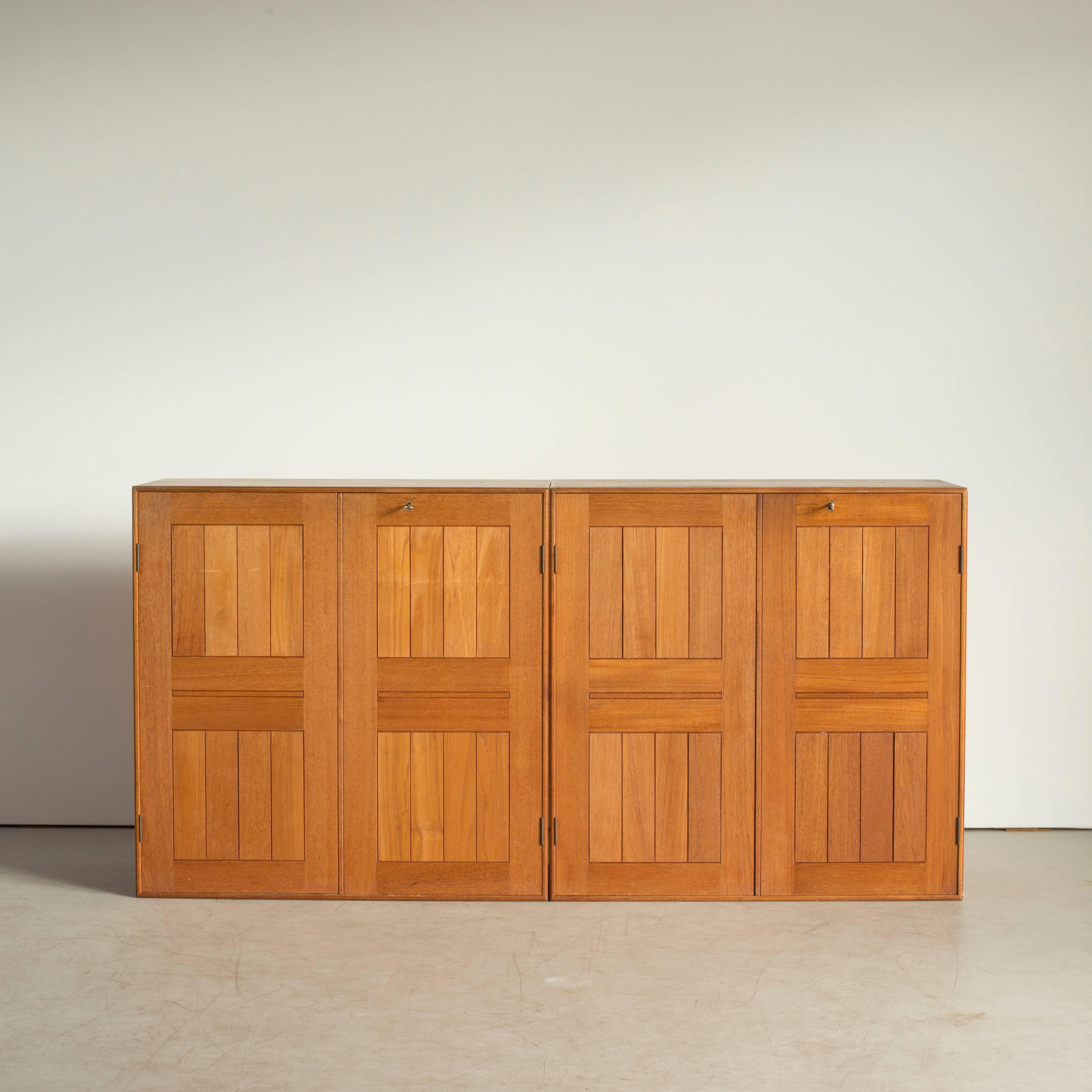 Scandinavian Modern Pair of Mogens Koch Cabinets in Teak for Rud. Rasmussen
