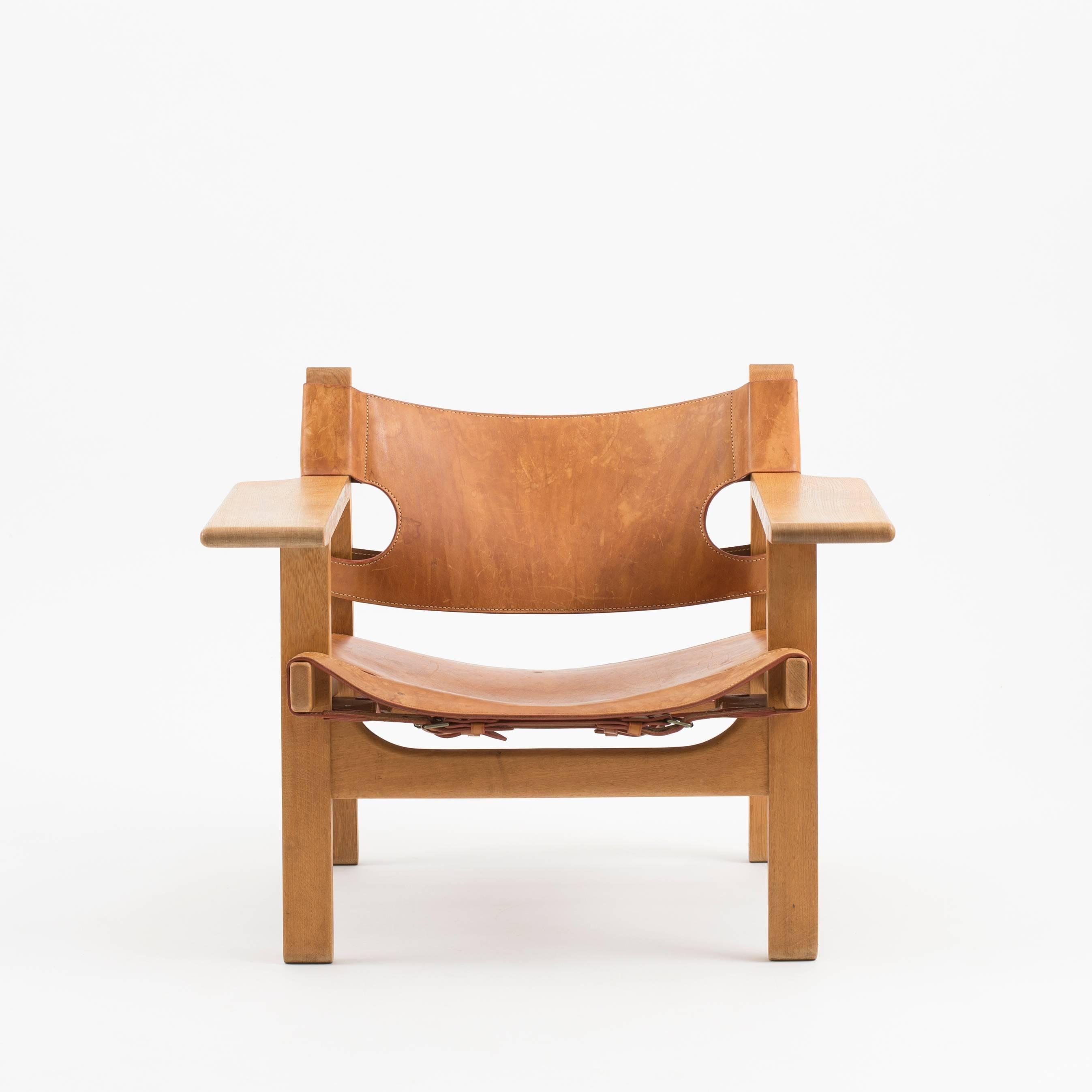 Danish Pair of Spanish Chairs by Børge Mogensen for Fredericia Furniture