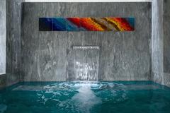 JIMMIZ BRAINS Decorazione da parete in vetro multicolore con texture organica