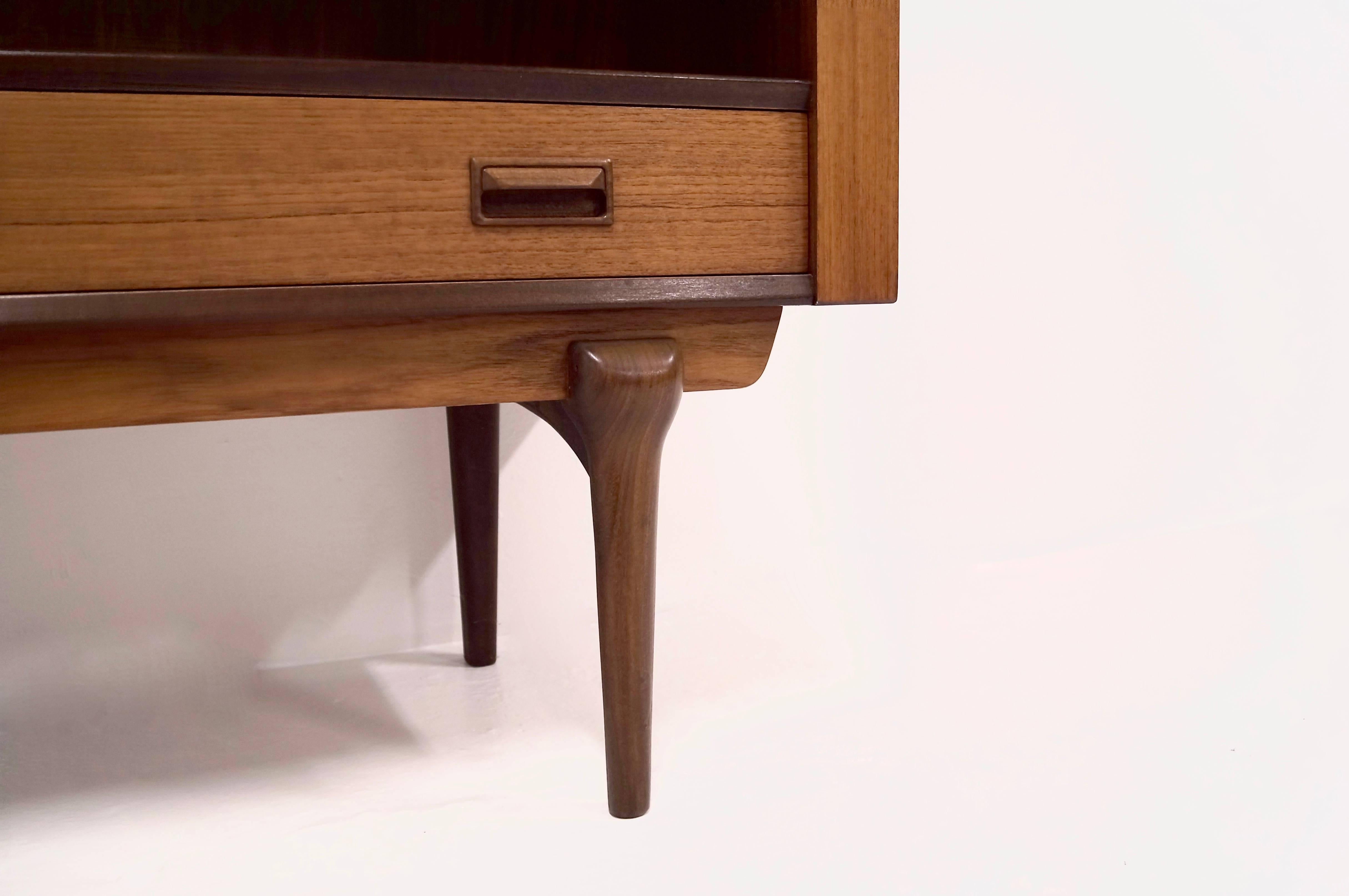 Mid-20th Century Mid-Century Teak Drop Front Secretary Desk Danish Design, 1960s For Sale