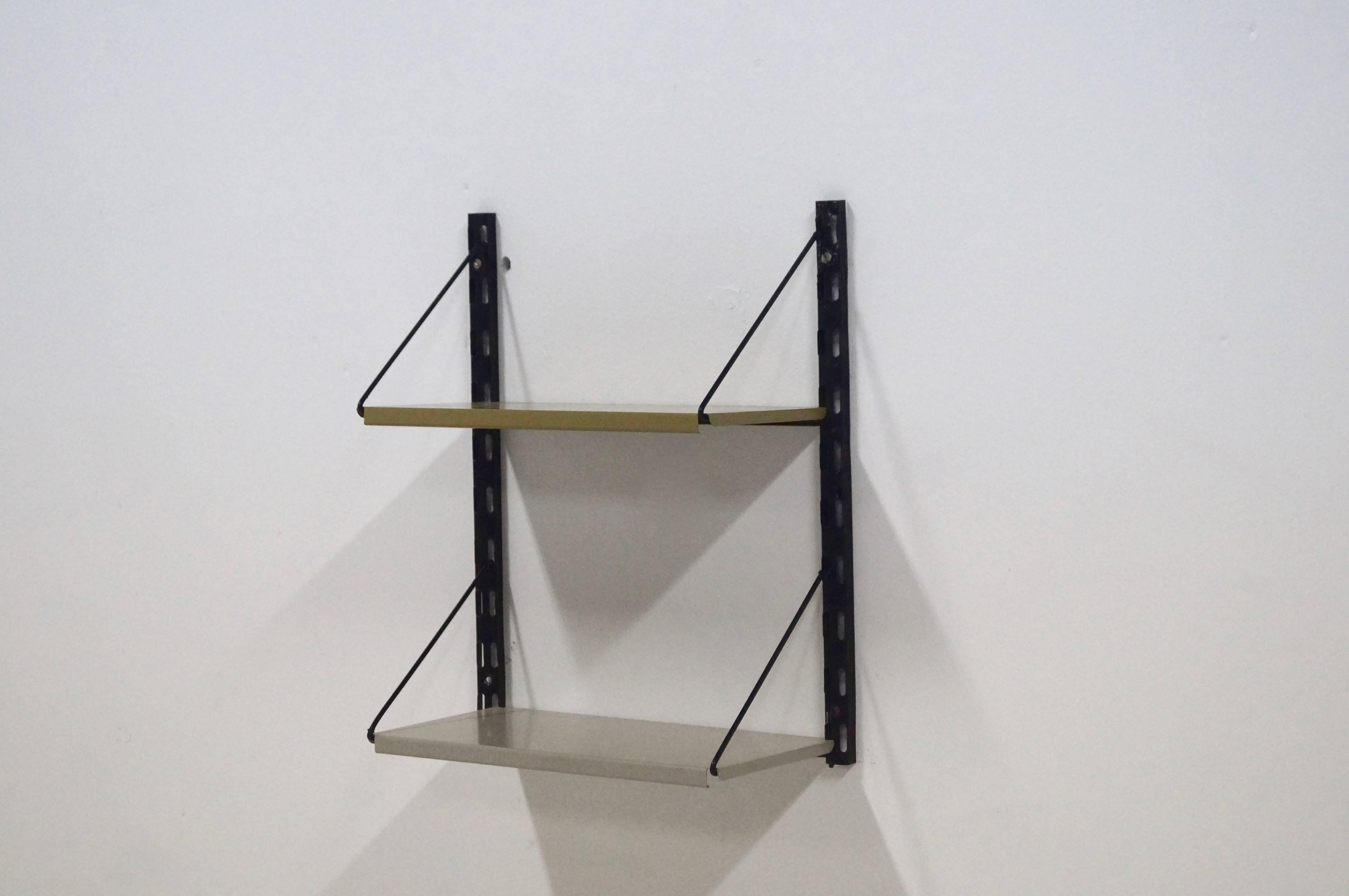 Lacquered Dutch Design Wall Shelving Unit by Tjerk Reijenga for Pilastro, 1950s For Sale