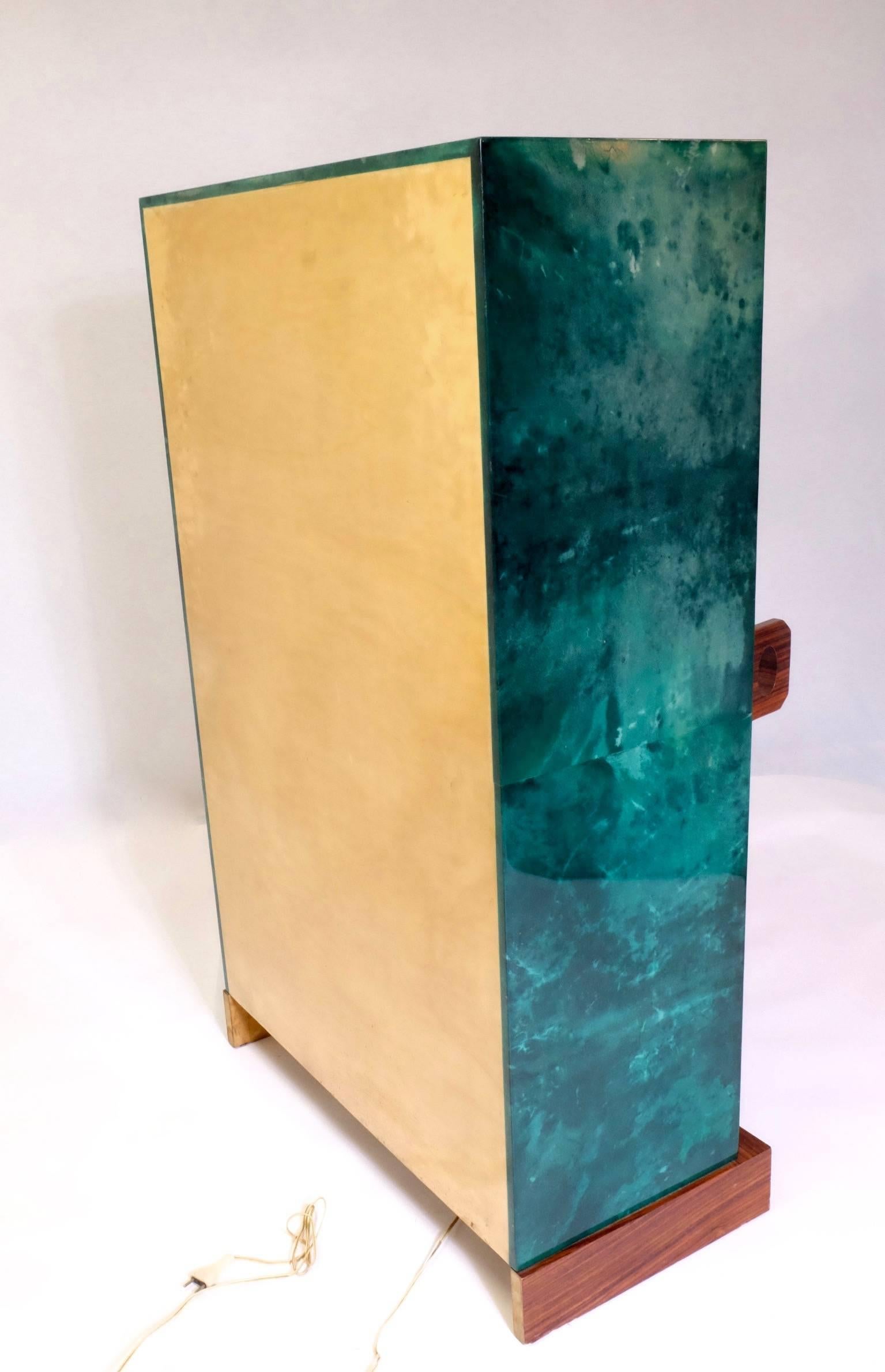 Aldo Tura Bar in Green Goatskin 1