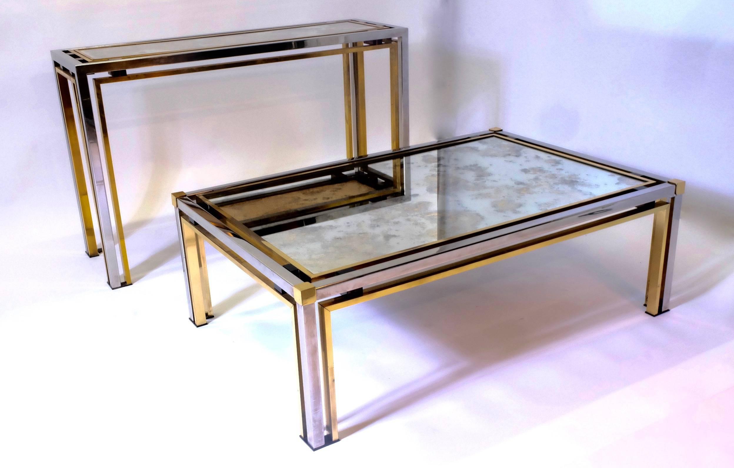 Laiton Table basse de Rome Rega en vente