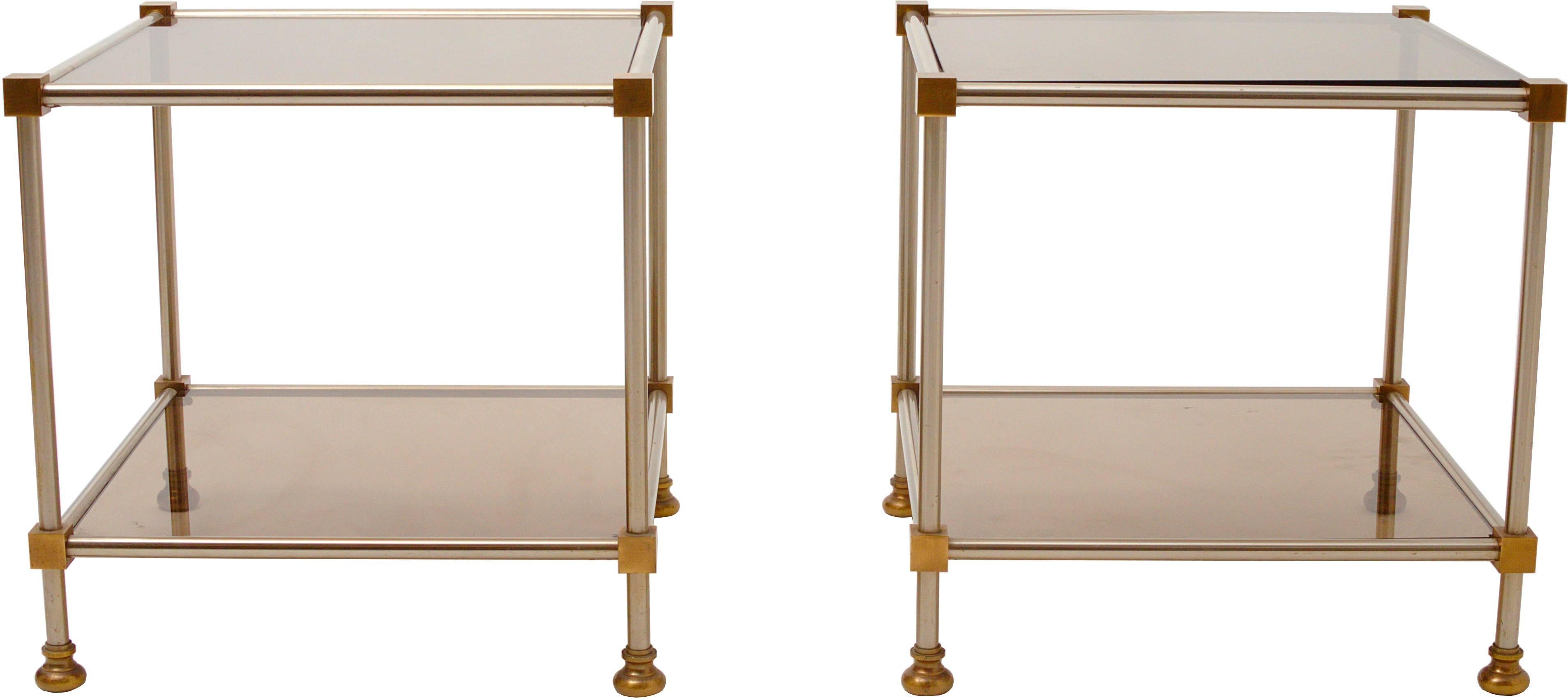 French Set of Four Side Tables Attributed to Maison Jansen For Sale