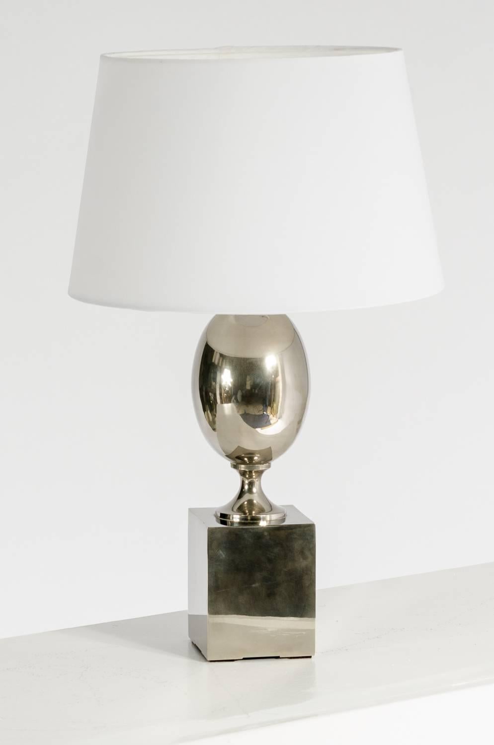 Table lamp by Jaqcues Barbier in perfect condition and original condition, dimension are without the shade. The lamp is Stamped Barbier.