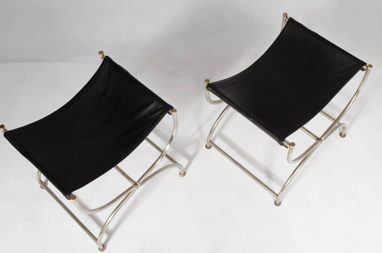 Pair of Stool by Maison Jansen, circa 1960 In Excellent Condition In Brussels, BE
