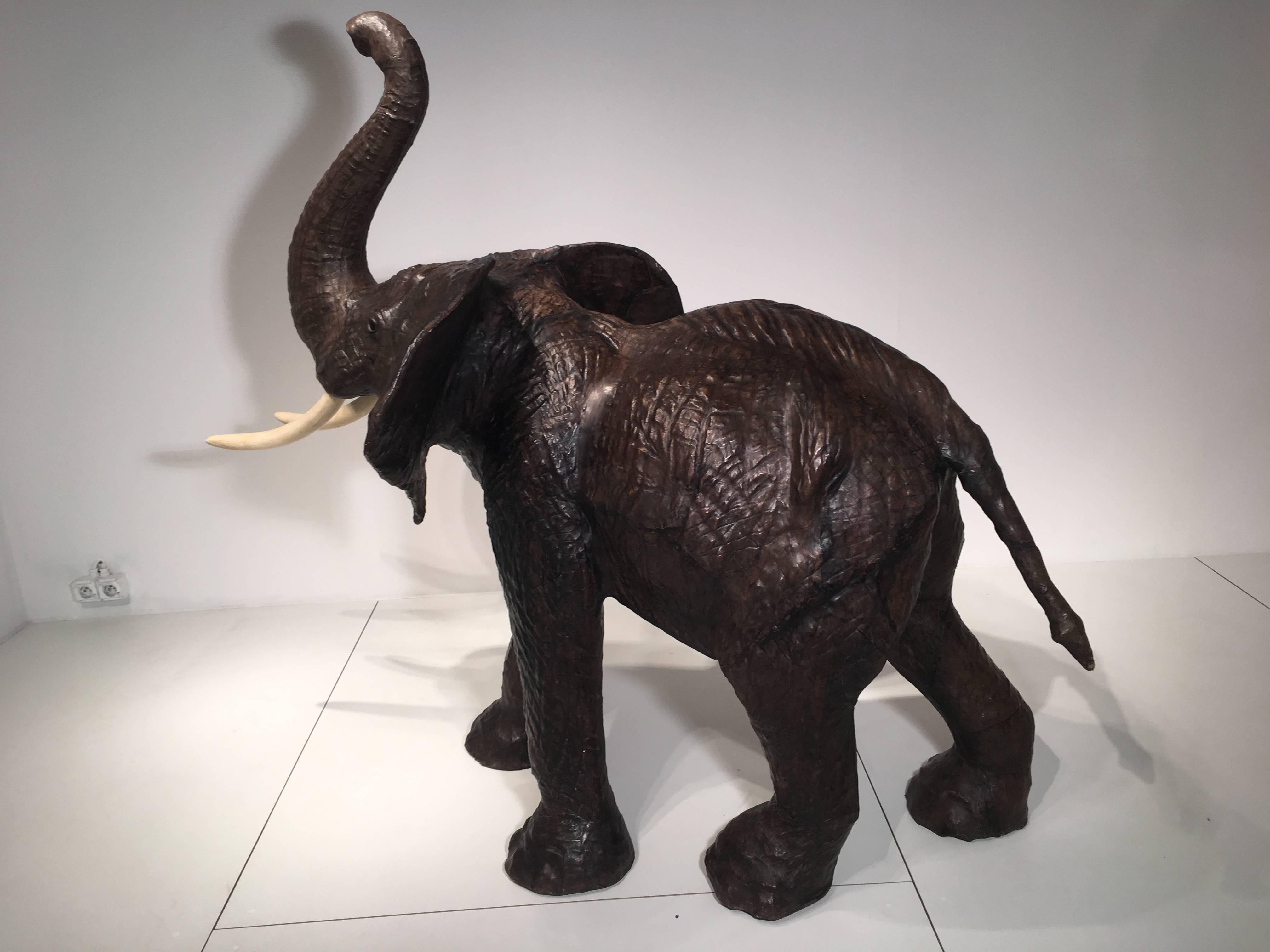 Amazing and Very Rare Elephant in Leather, circa 1960 1