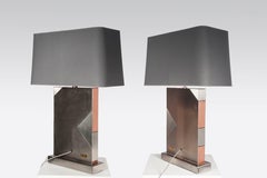 Pair of Table Lamps "Meteorite" by Stan Usel