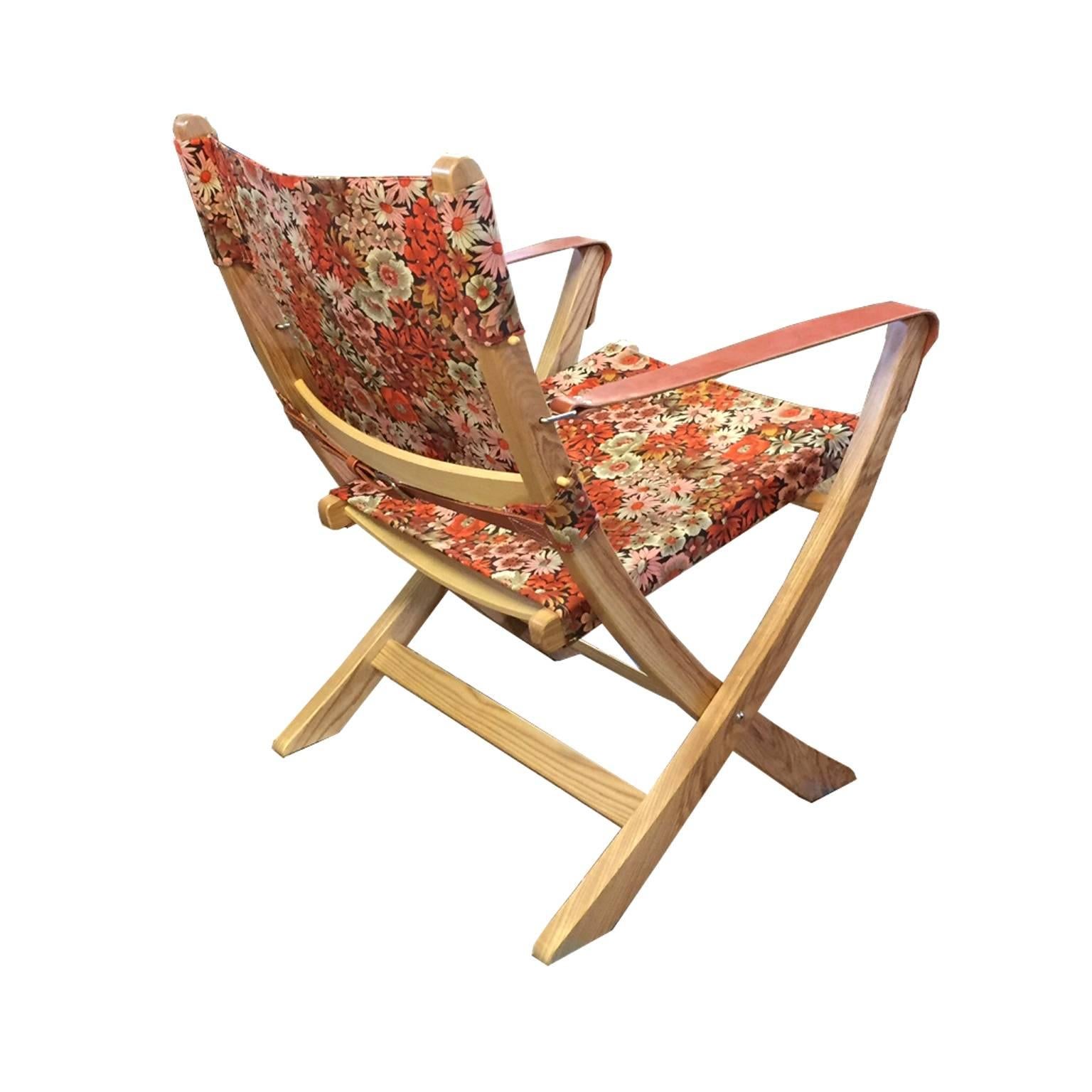 Sunbeam Jackie's iconic 'Champagne chair' design is inspired by the Campaign furniture tradition, beautifully made folding furniture for military camps. We have added a dash of Sunbeam Jackie exuberance and tweaked the name for that special