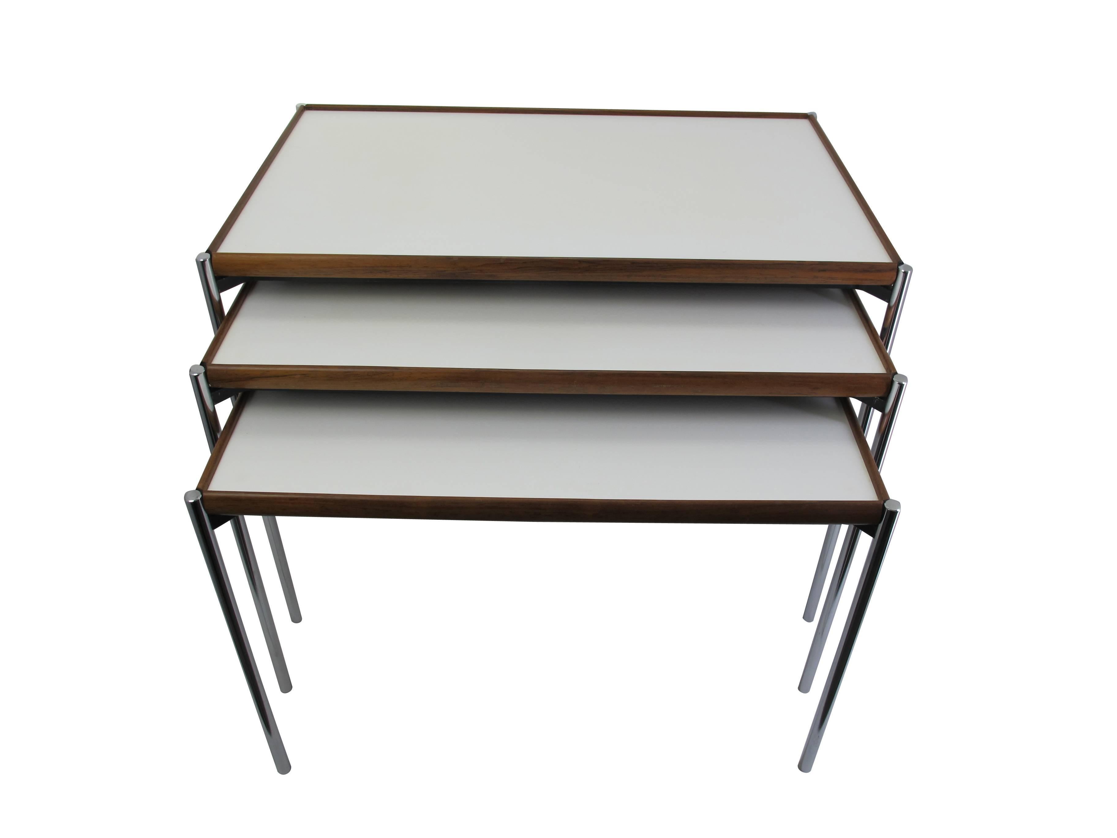 German Reversible Model 125 Nesting Tables from Lämmle & Co, Set of Three