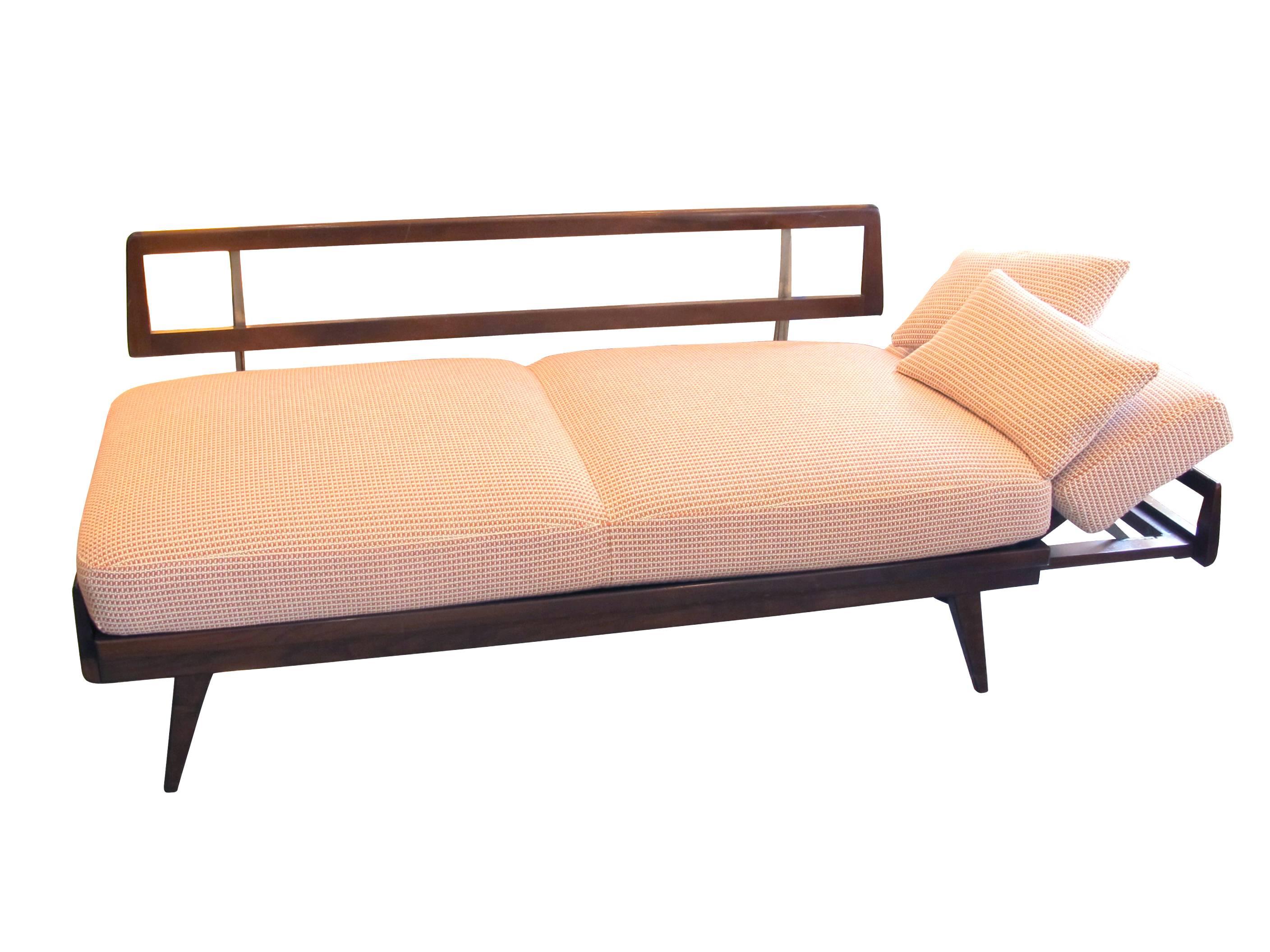 German 1950s Couch or Daybed by Wilhelm Knoll for Knoll Antimott, New Upholstery