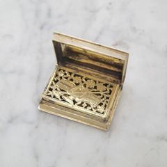 Silver and Silver Gilt Book Vinaigrette
