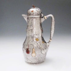 Tiffany Sterling Silver and Mixed Metals Coffee Jug