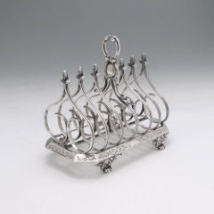 19th Century Sterling Silver Toast Rack