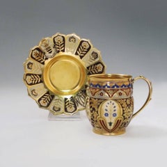 Pair of Tiffany Cups and Saucers from the Mackay Service