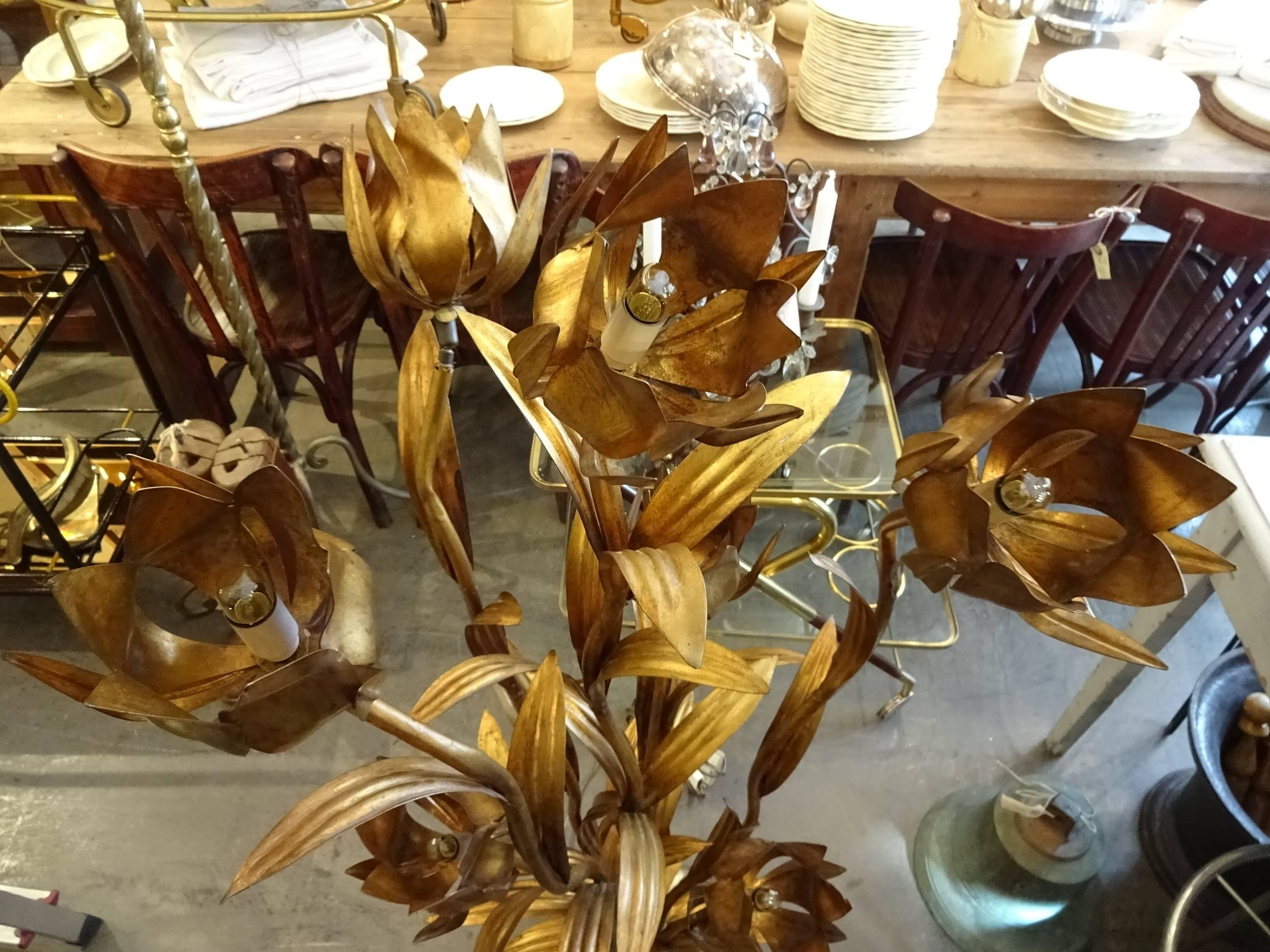 French Floral Floor Lamp In Good Condition In Copenhagen K, DK