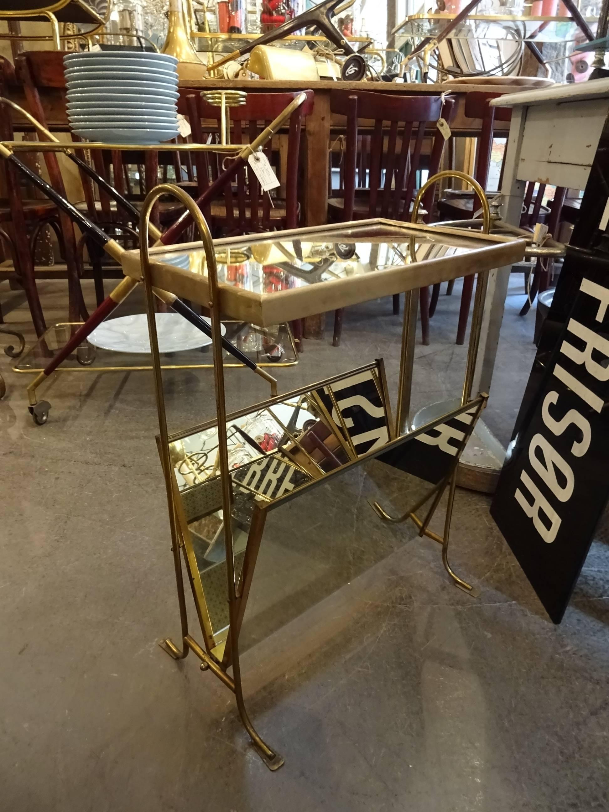 20th Century French Mirrored Side Table