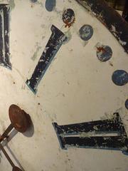 Grande quadrante di orologio industriale Antique French