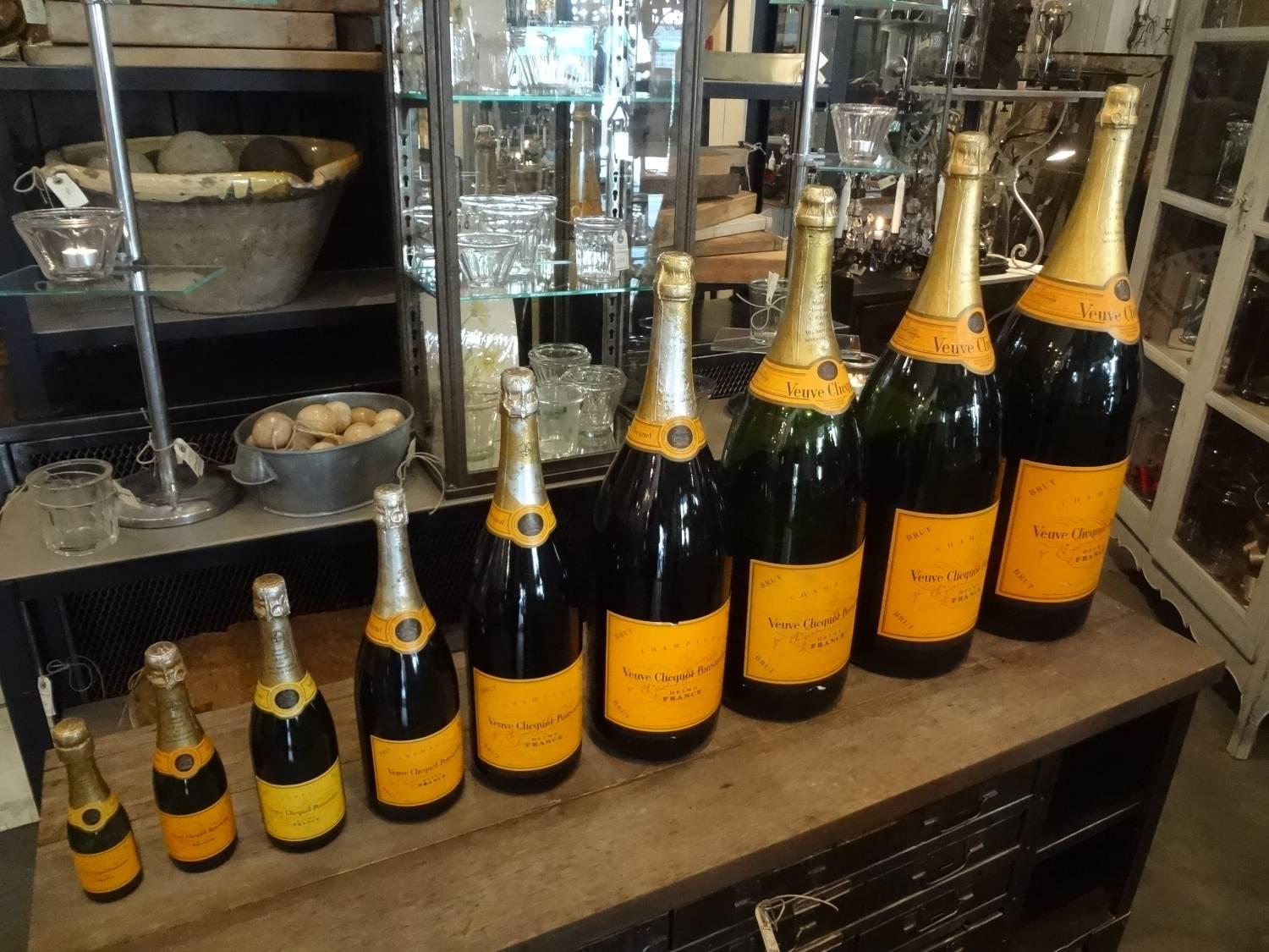 display champagne bottles