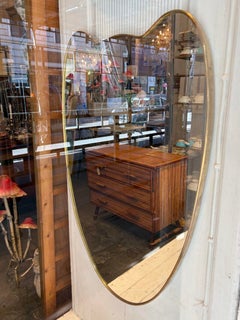 Mid-Century Italian Brass Mirror-Possible Pair